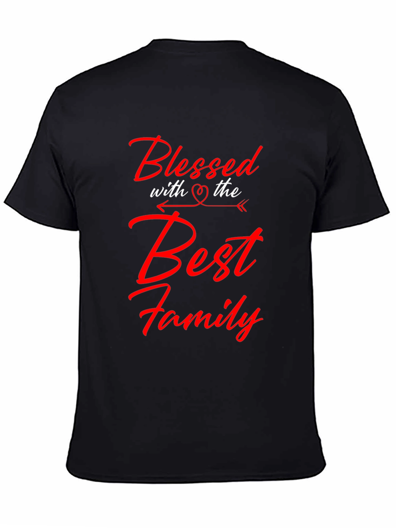 Black Blessed with the Best Family Graphic Tee view 4