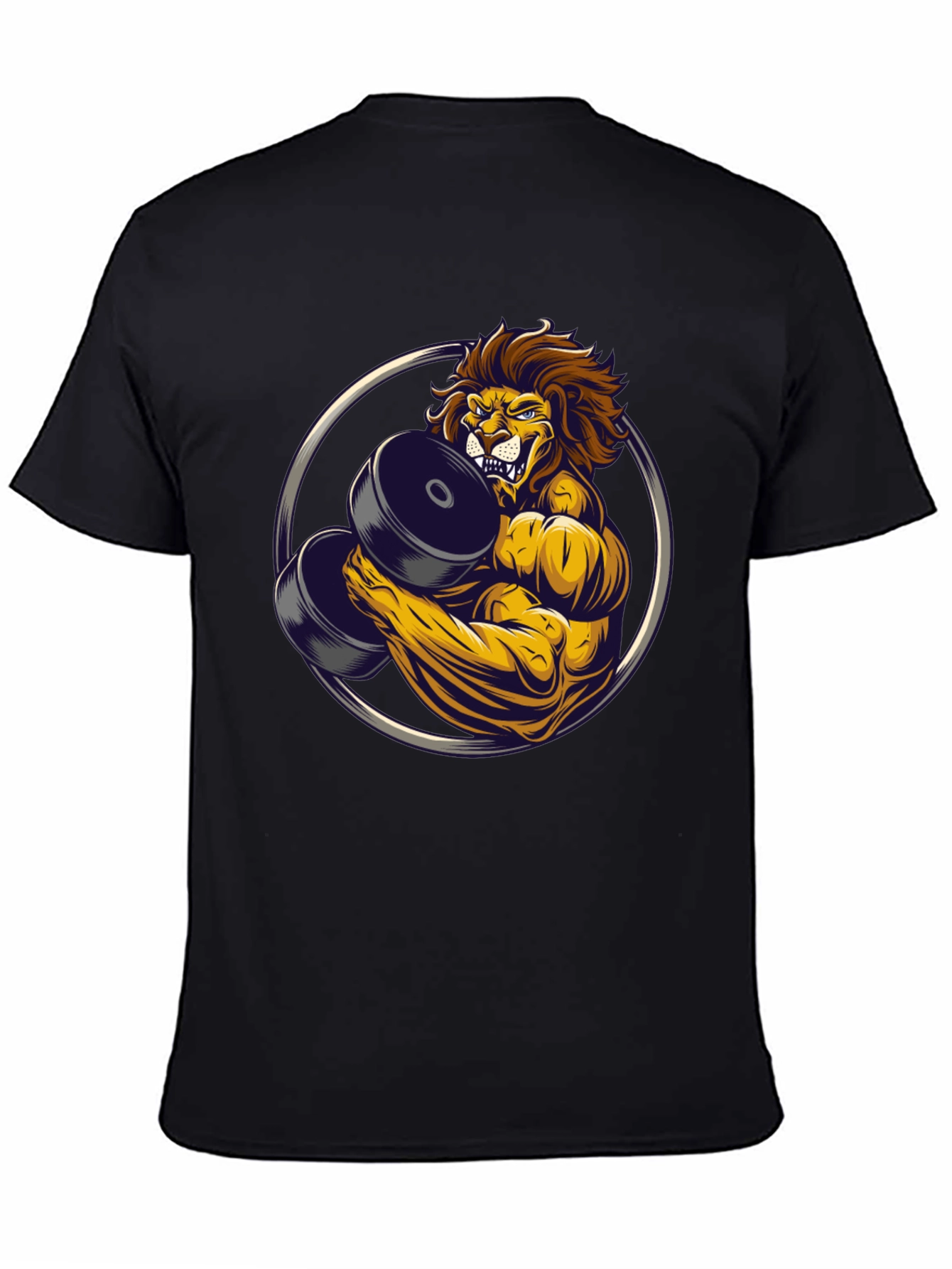 Black Lion Gym Beast Graphic Tee - Black view 4
