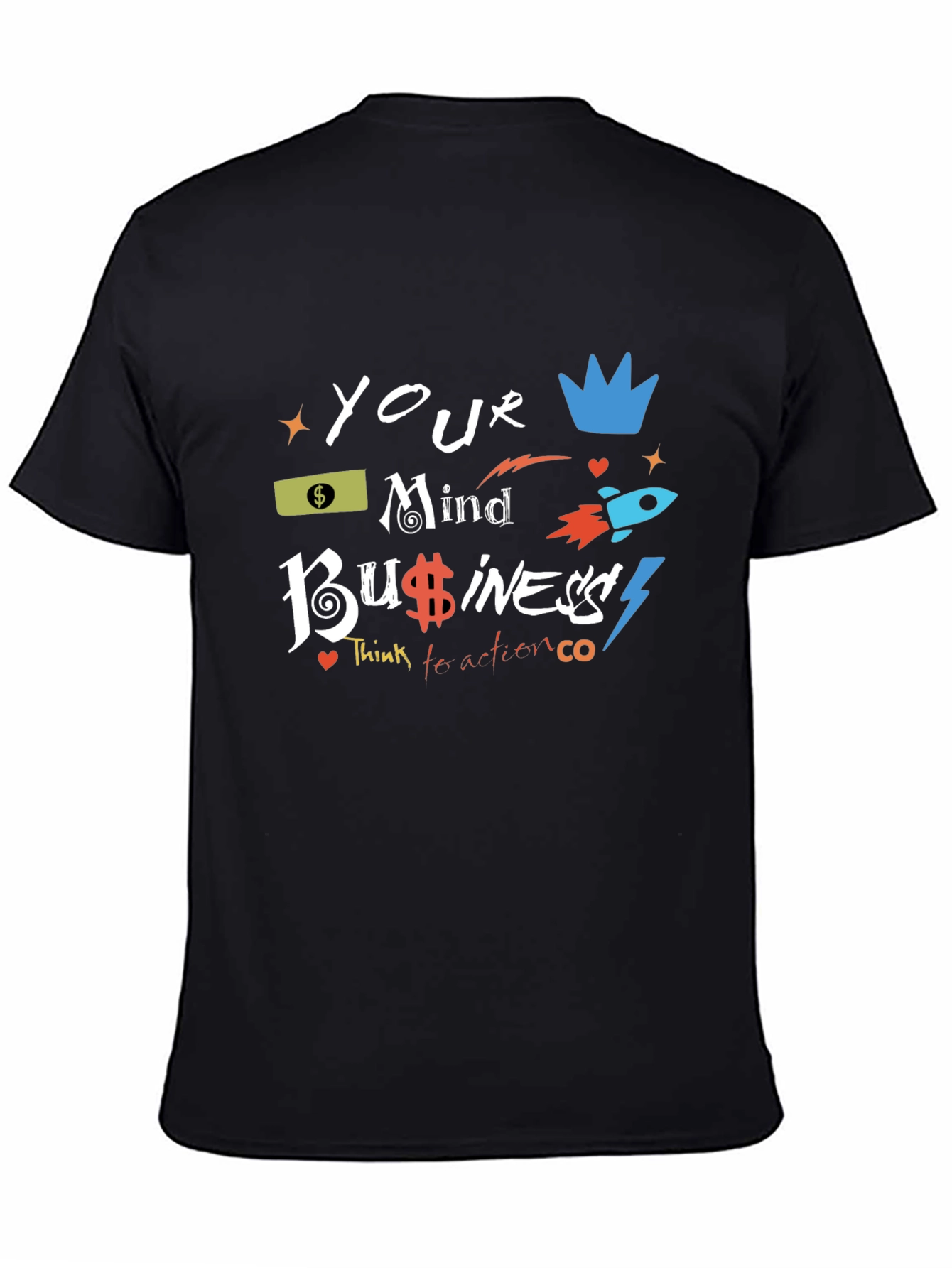 Black Your Mind Business Black Graphic Tee view 4