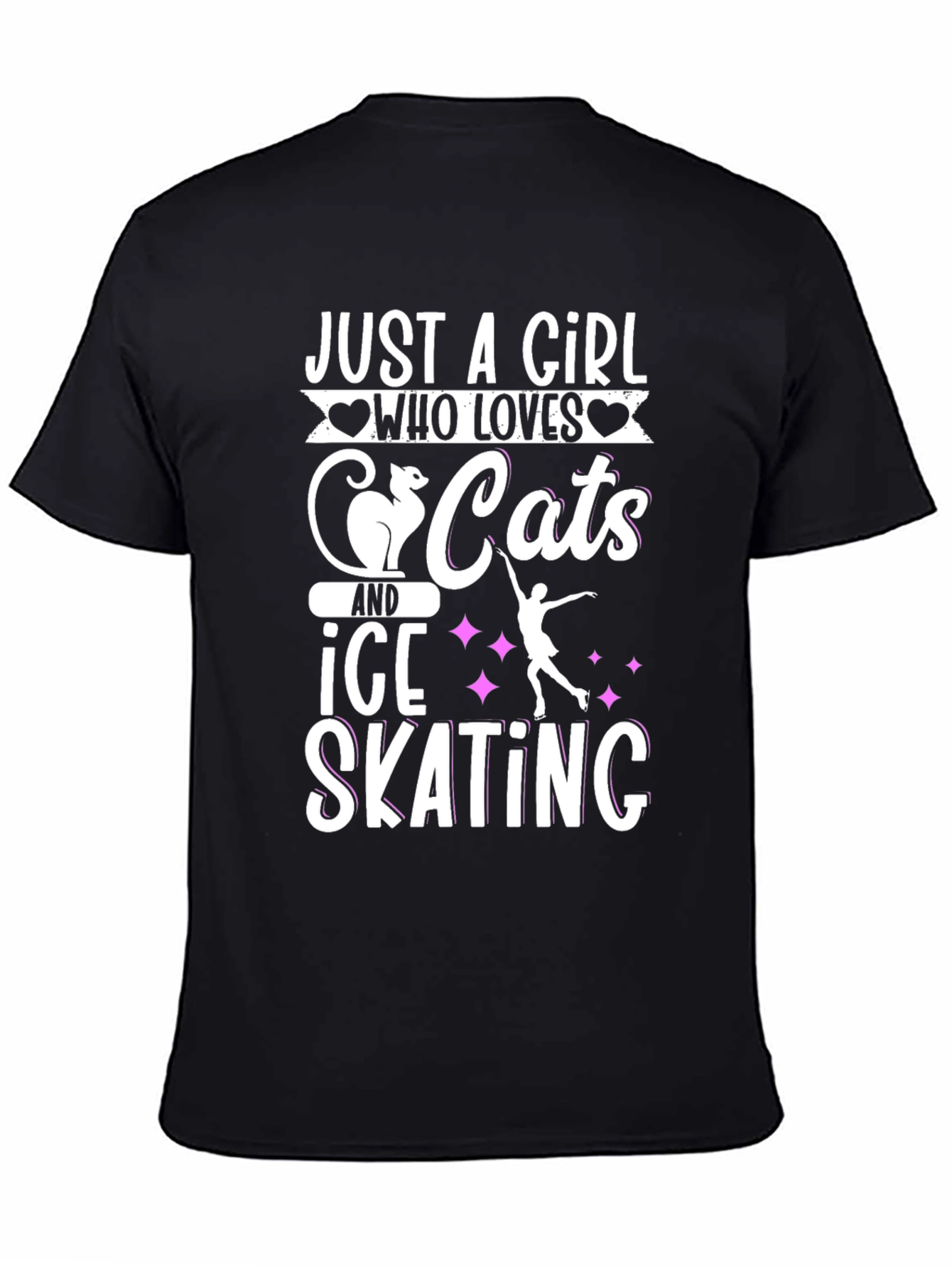 Black Cats and Ice Skating Graphic Tee view 4