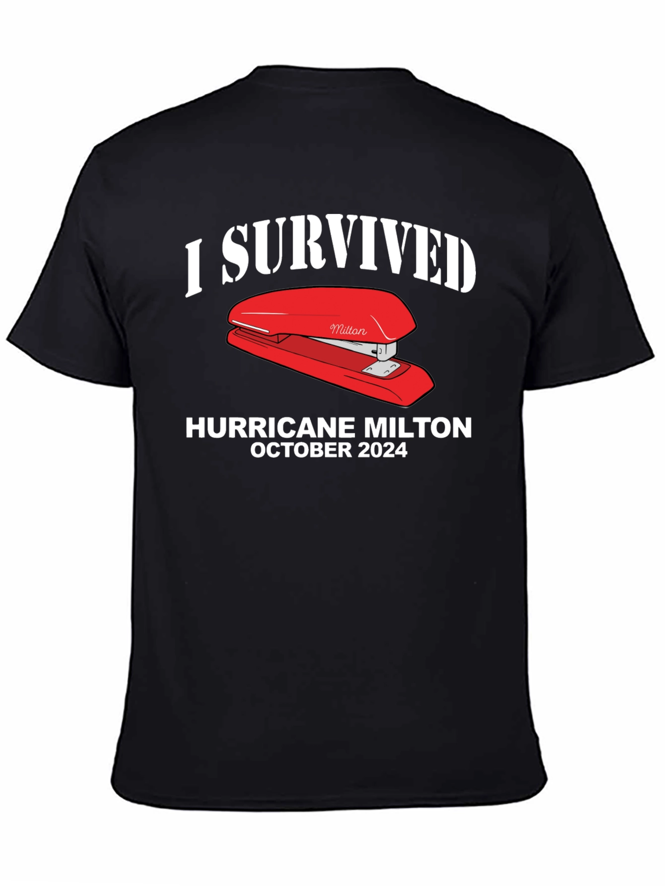 Black I Survived Hurricane Milton October 2024 T-Shirt view 4