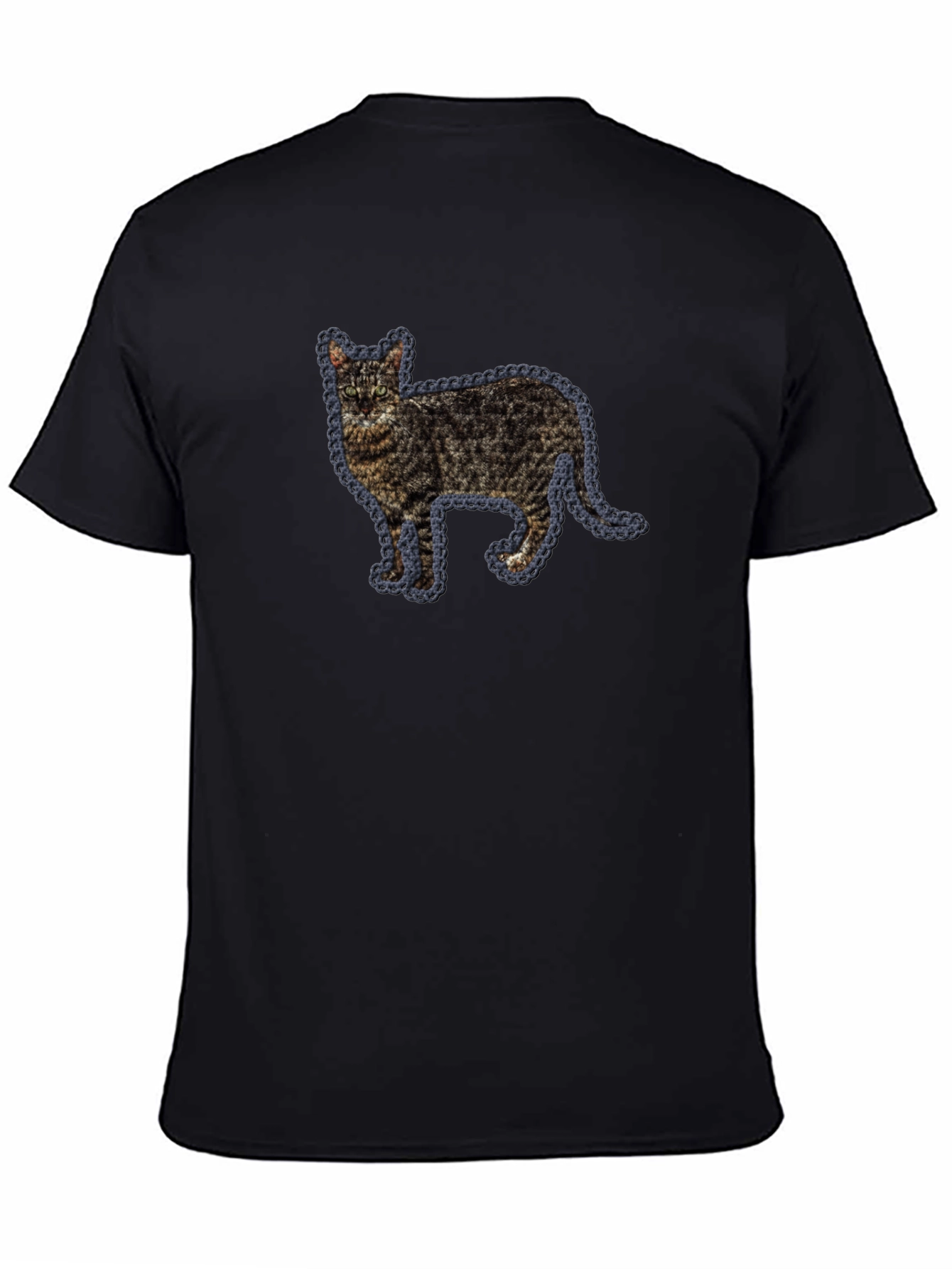 Black Cat Lover's Black T-Shirt view 4