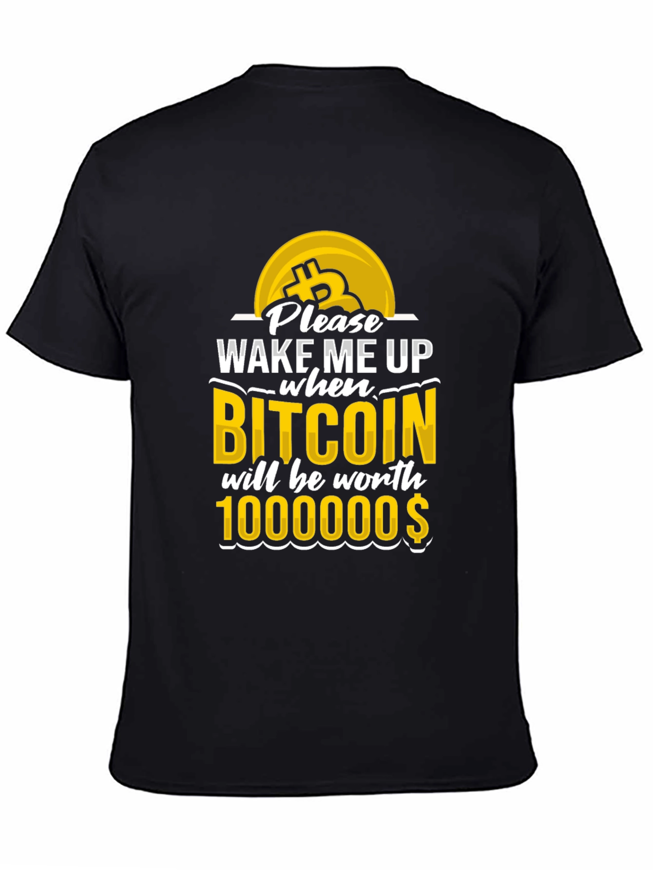 Black Bitcoin Dream T-Shirt - Wake Me Up! view 4