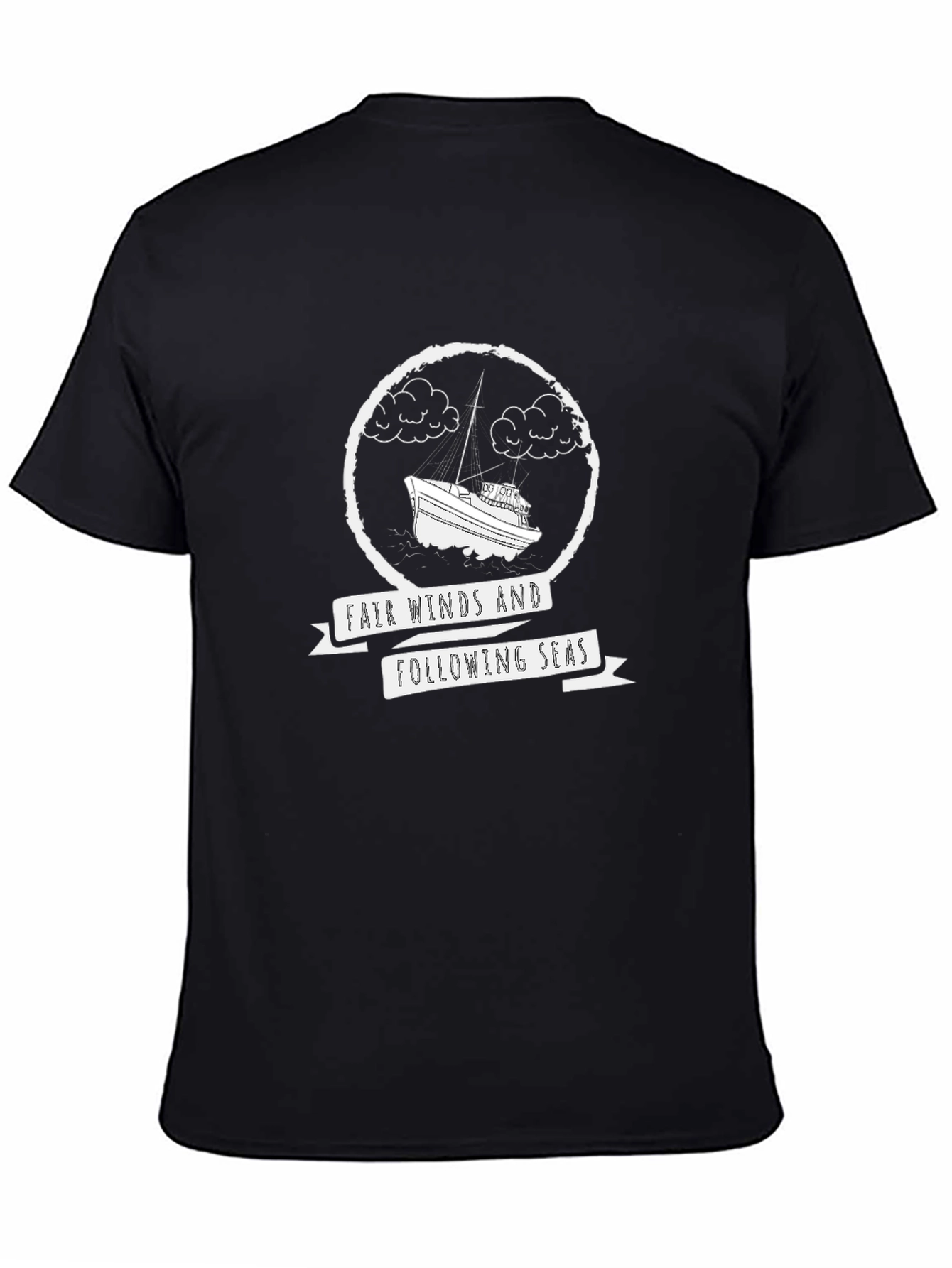 Black Fair Winds and Following Seas Graphic Tee view 4