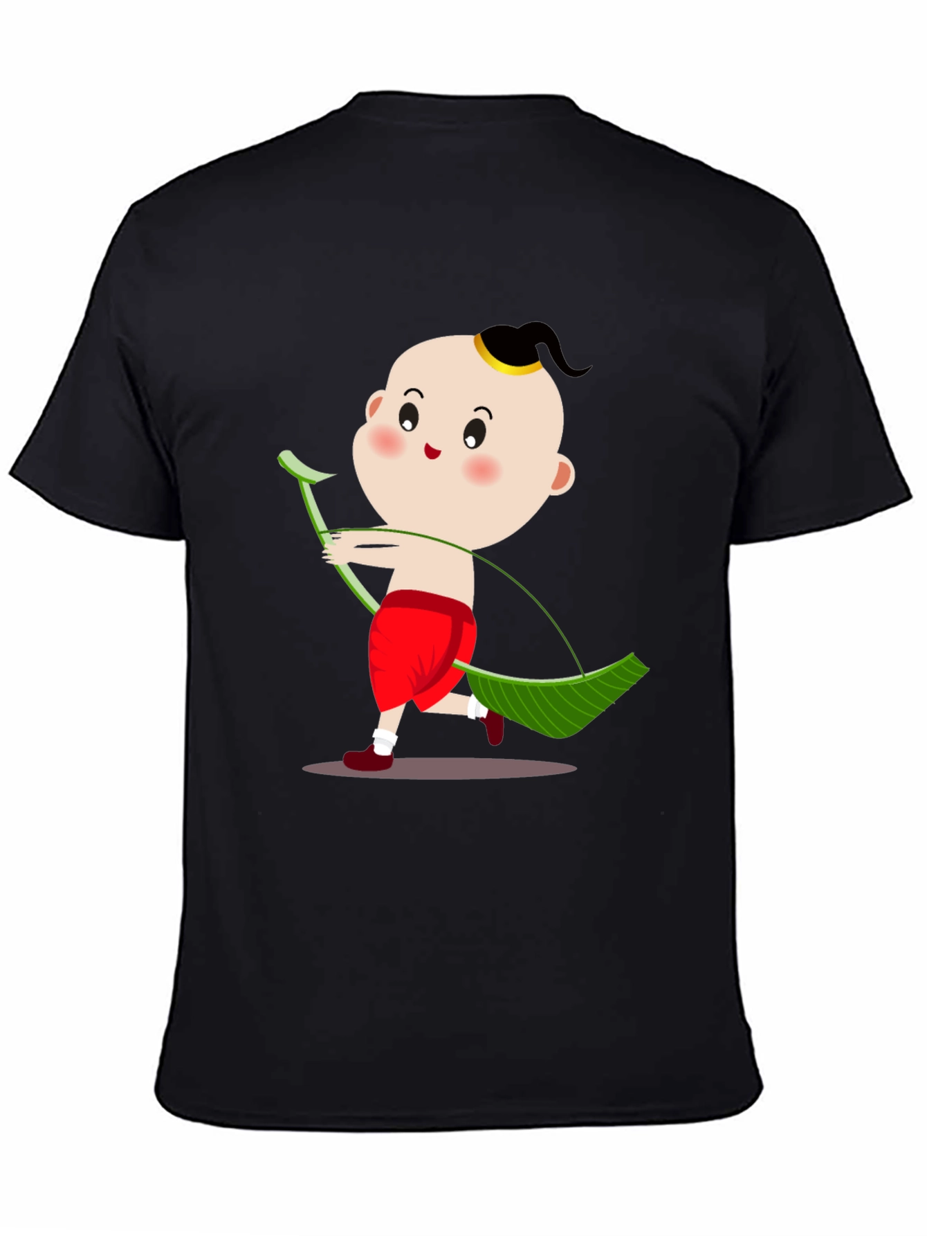 Black Funny Thai Boy Archer Graphic Tee view 4