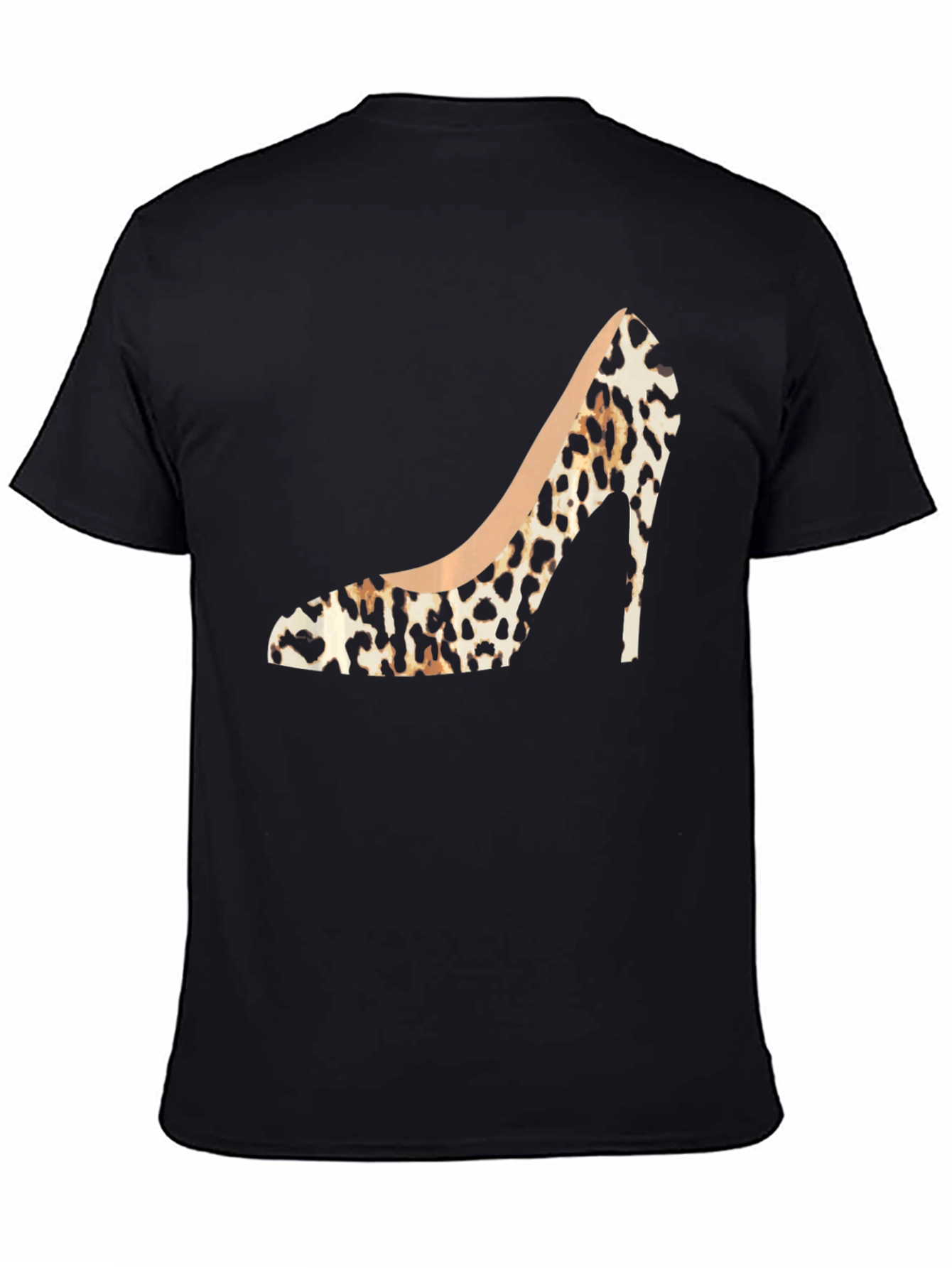 Leopard Print High Heel Graphic Tee - Stylish Fashion Statement - 4