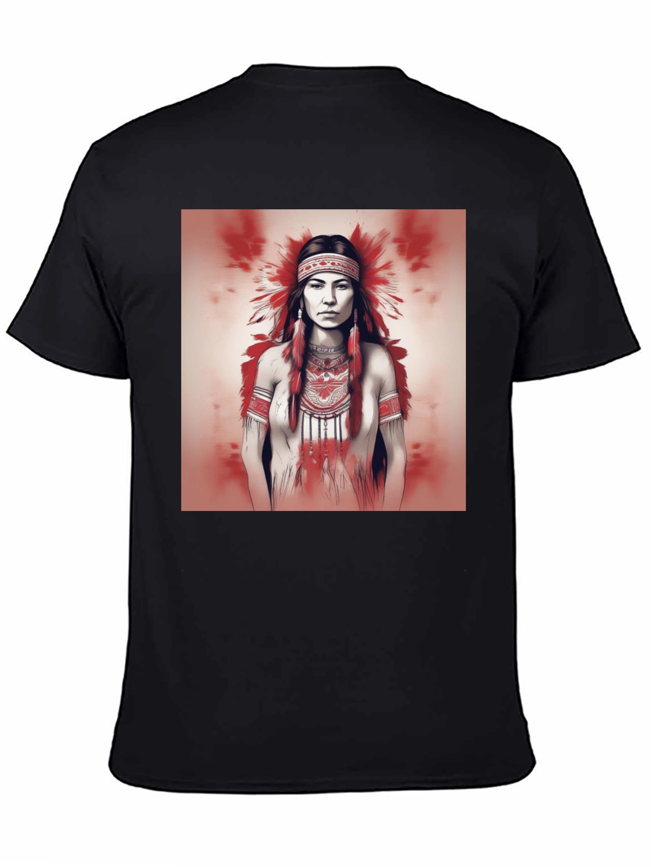 Black Native American Woman Graphic Tee view 4