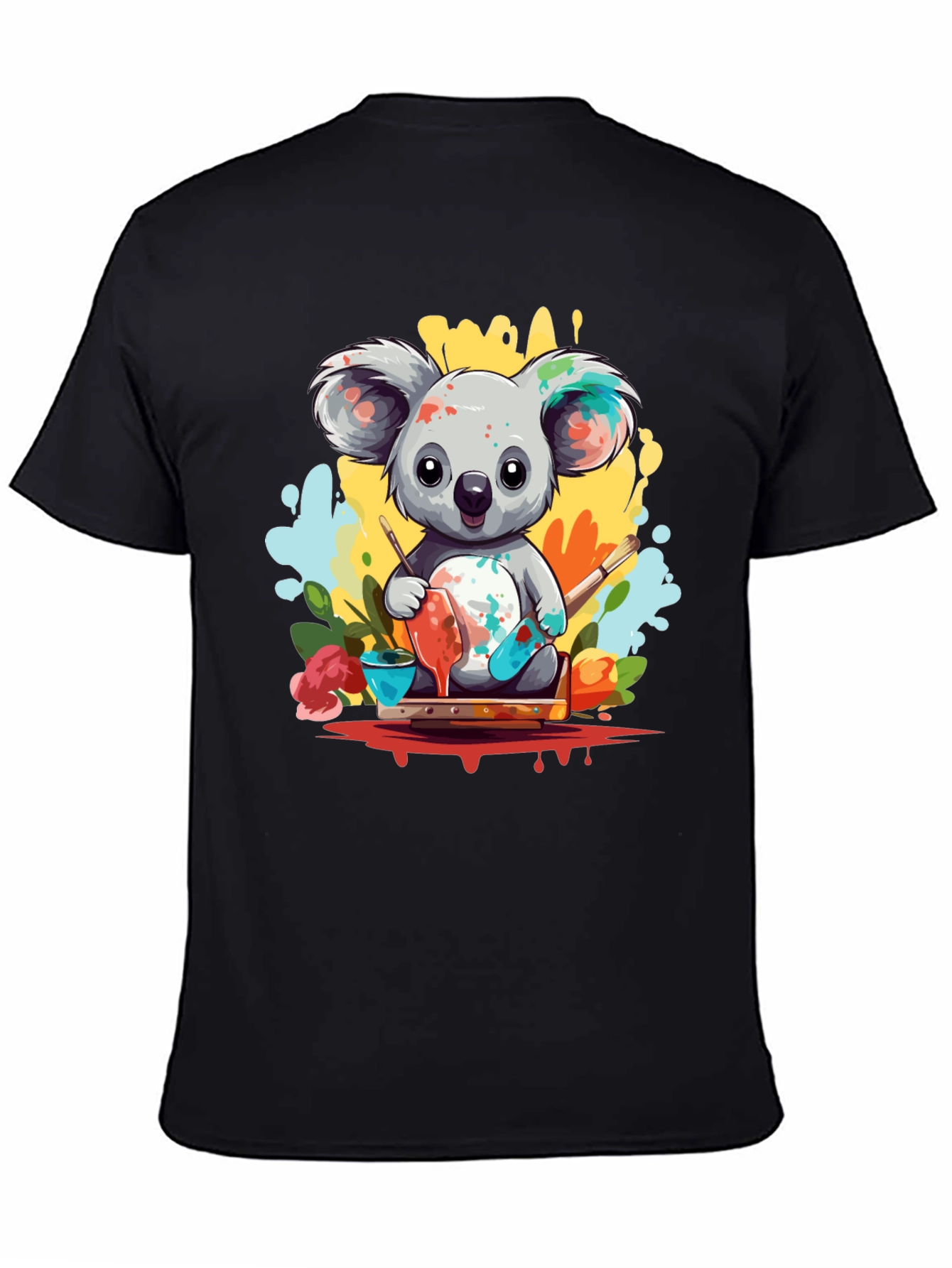 Koala Artist Graphic Tee - Cute & Colorful - 4