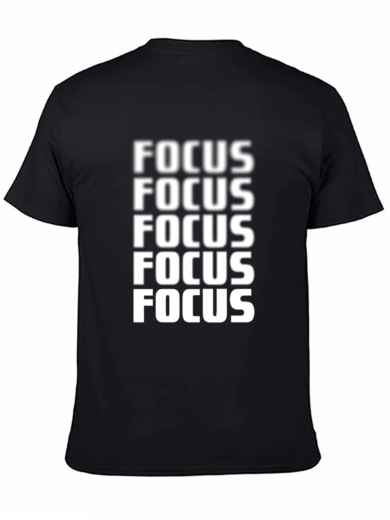 Black Focus Graphic Tee - Mens Crew Neck T-Shirt view 4