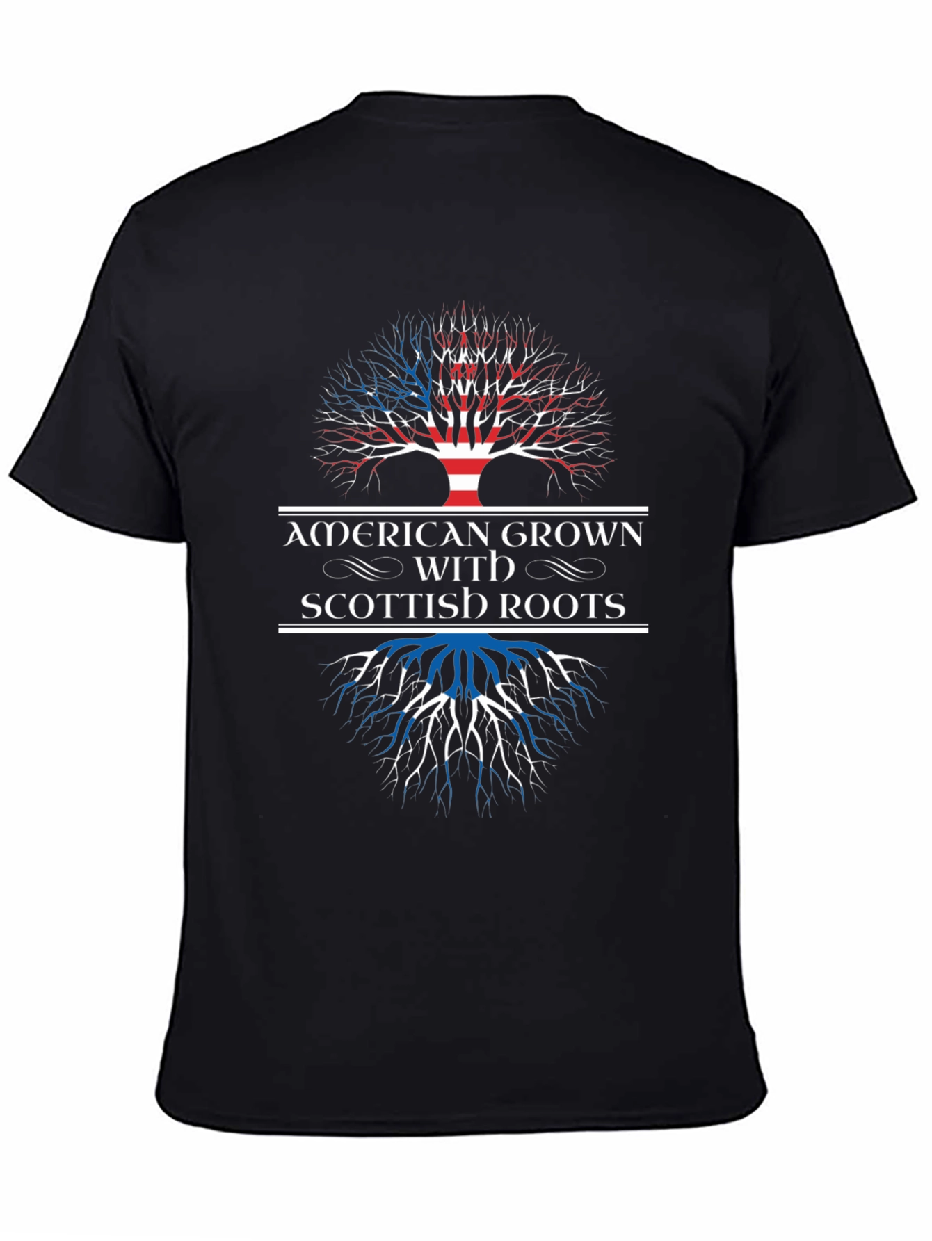 Black American Grown with Scottish Roots T-Shirt view 4