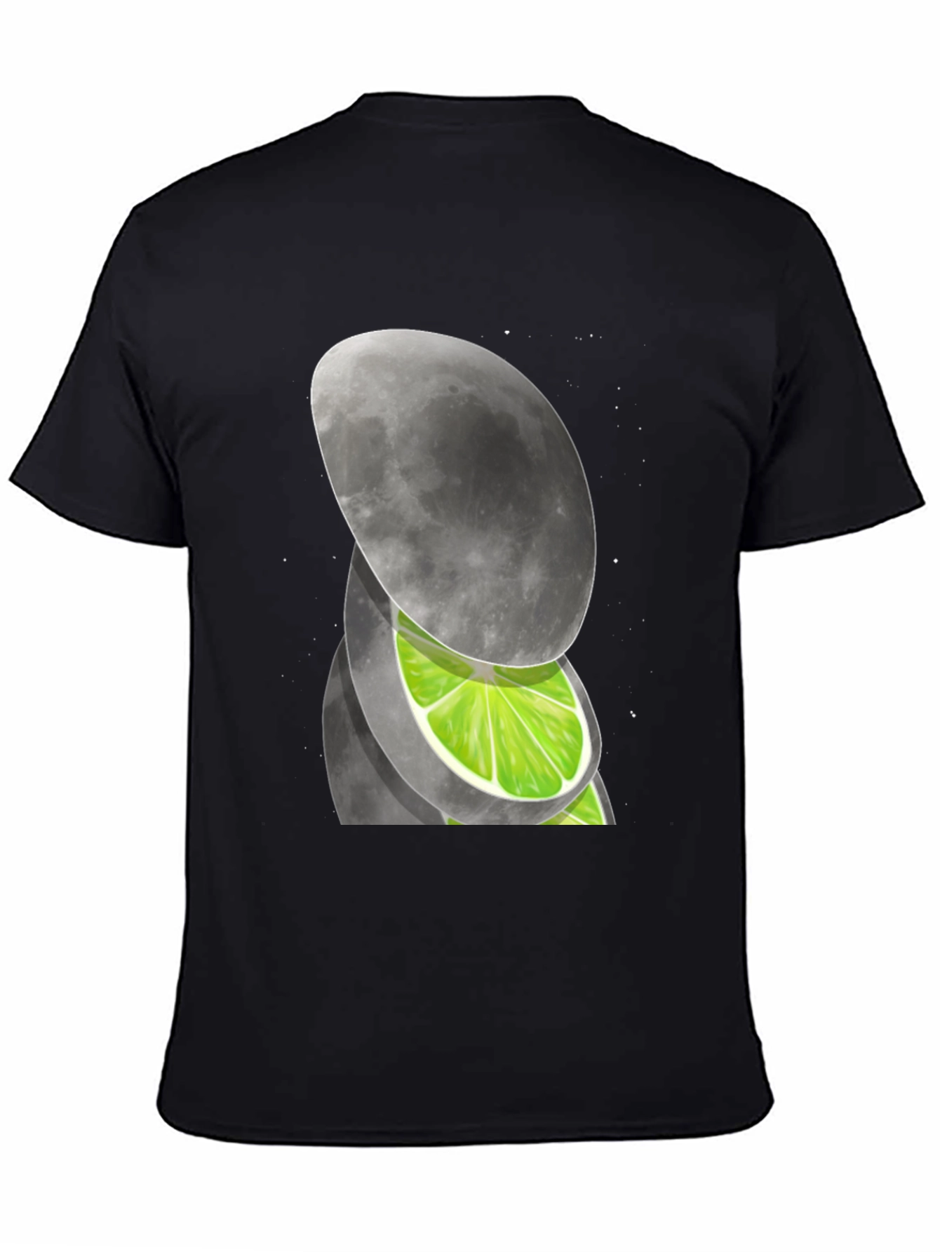 Black Lunar Citrus Graphic Tee - Black Cotton Blend view 4
