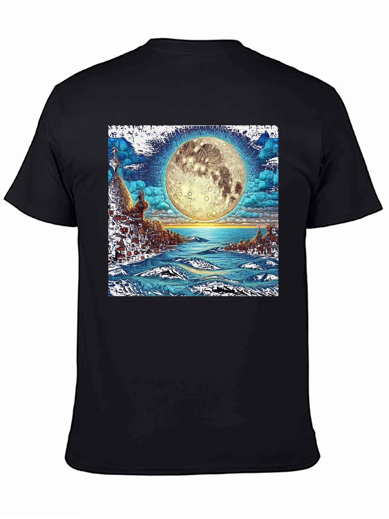 Black Mystic Moonscape Graphic Tee view 4
