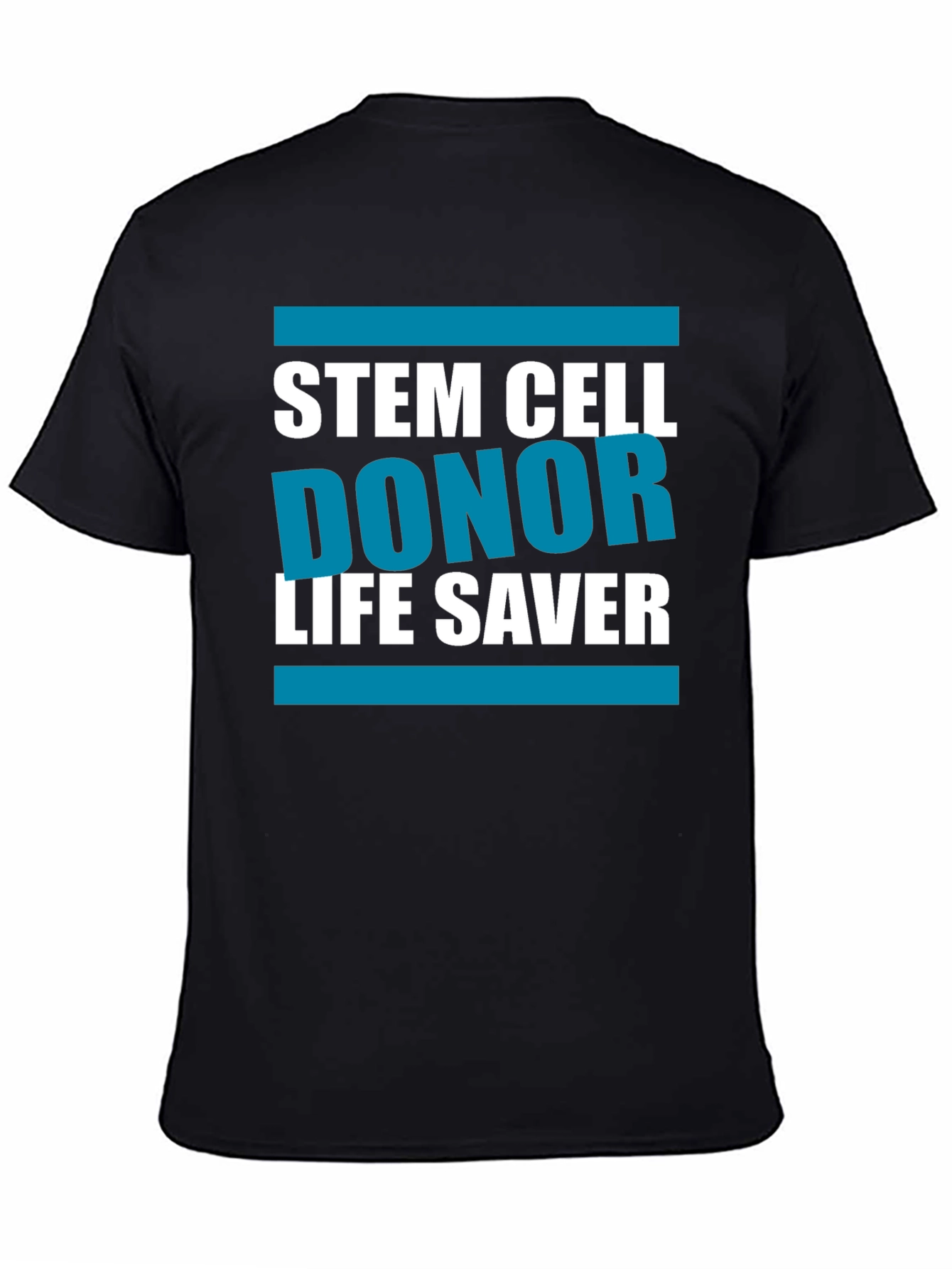 Black Stem Cell Donor Life Saver T-Shirt view 4