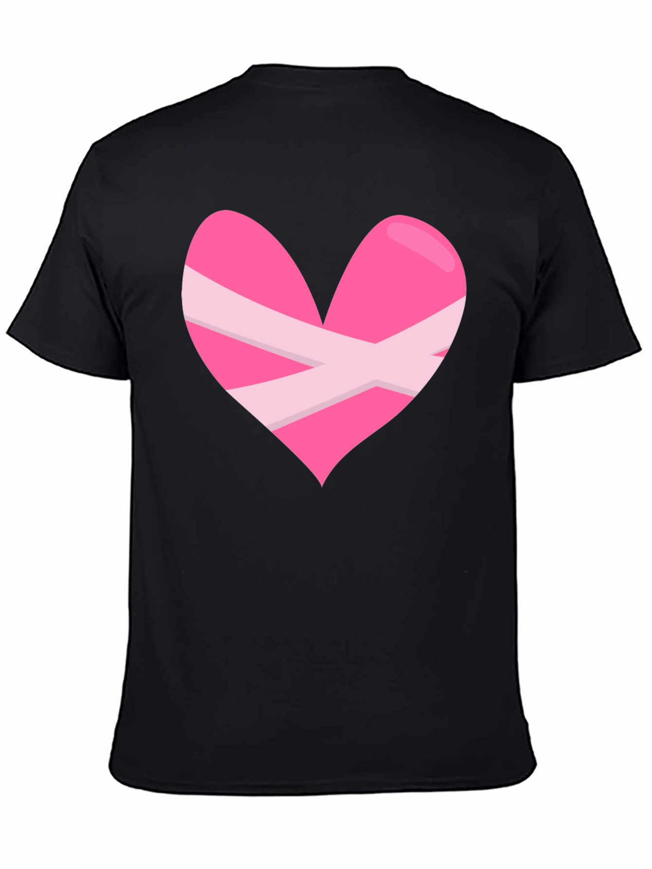 Black Heart Bandage Graphic Tee - Black Cotton Blend view 4