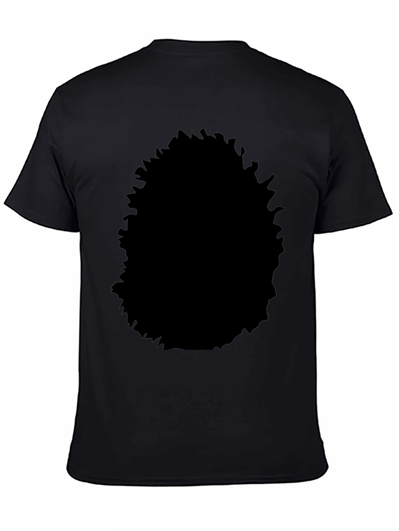 Black Black Cotton Crew Neck T-Shirt - Casual Style view 4
