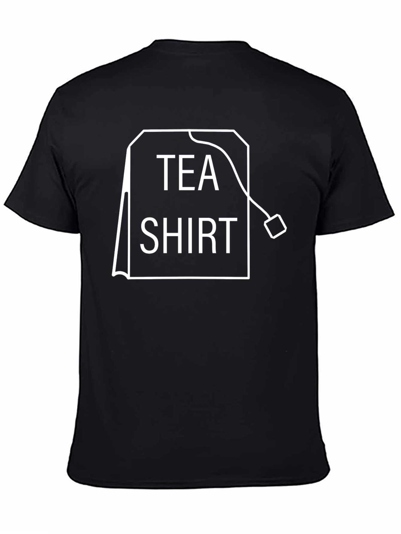 Black Tea Shirt Graphic Tee - Black Cotton Blend T-Shirt view 4