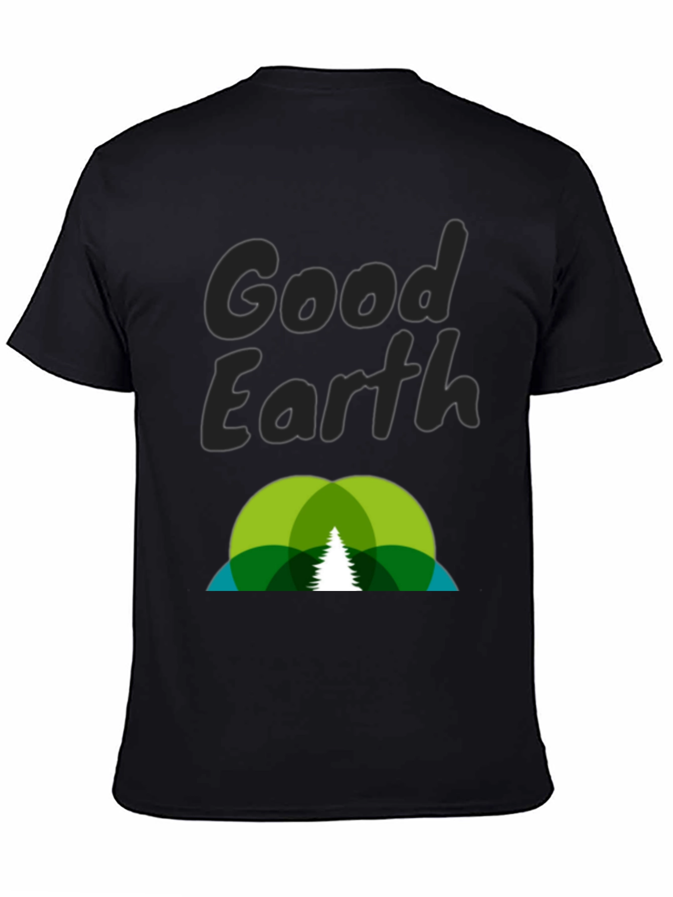 Black Good Earth Graphic Tee - Nature Lover's Shirt view 4