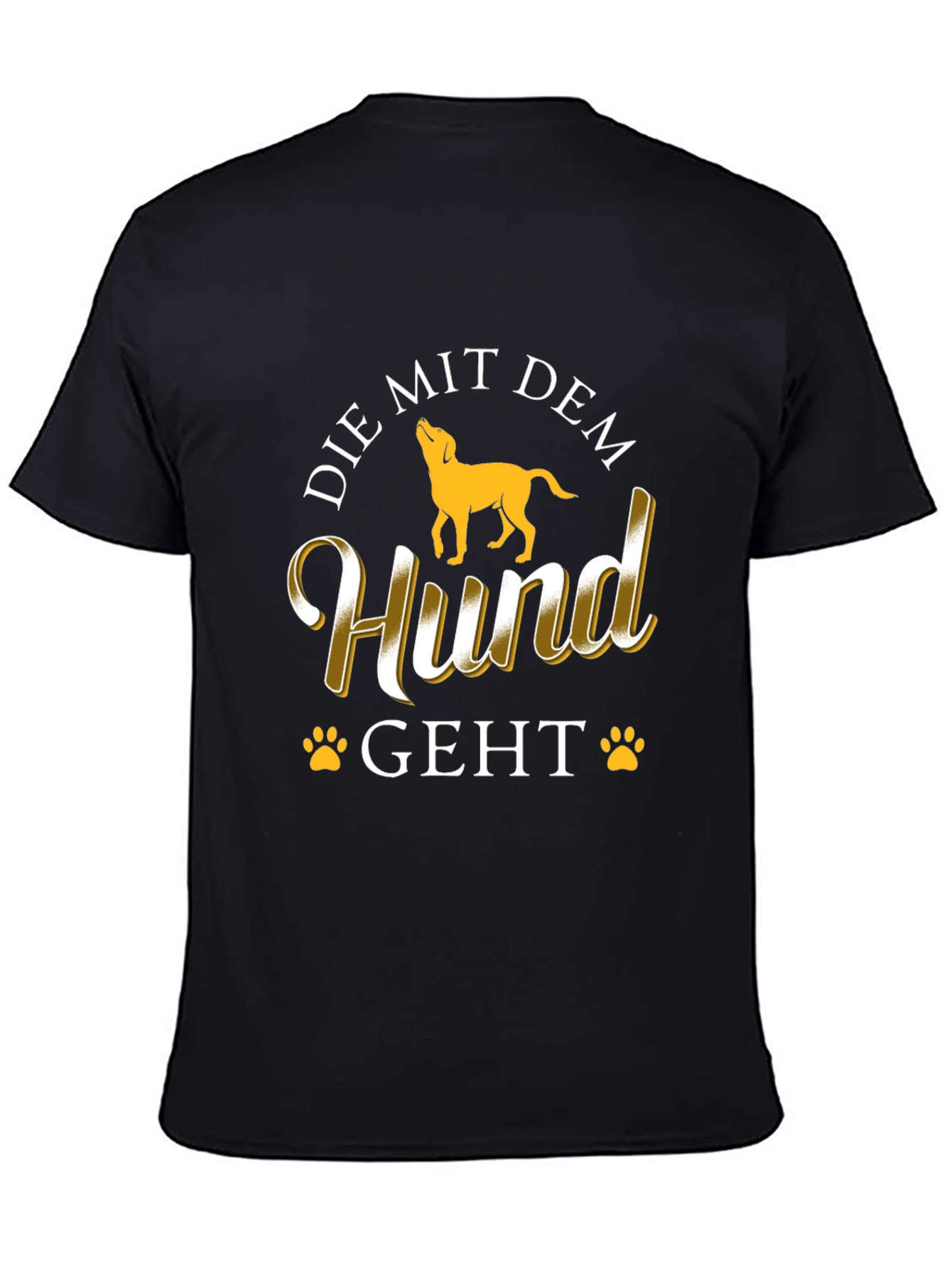 Black Die Mit Dem Hund Geht T-Shirt view 4
