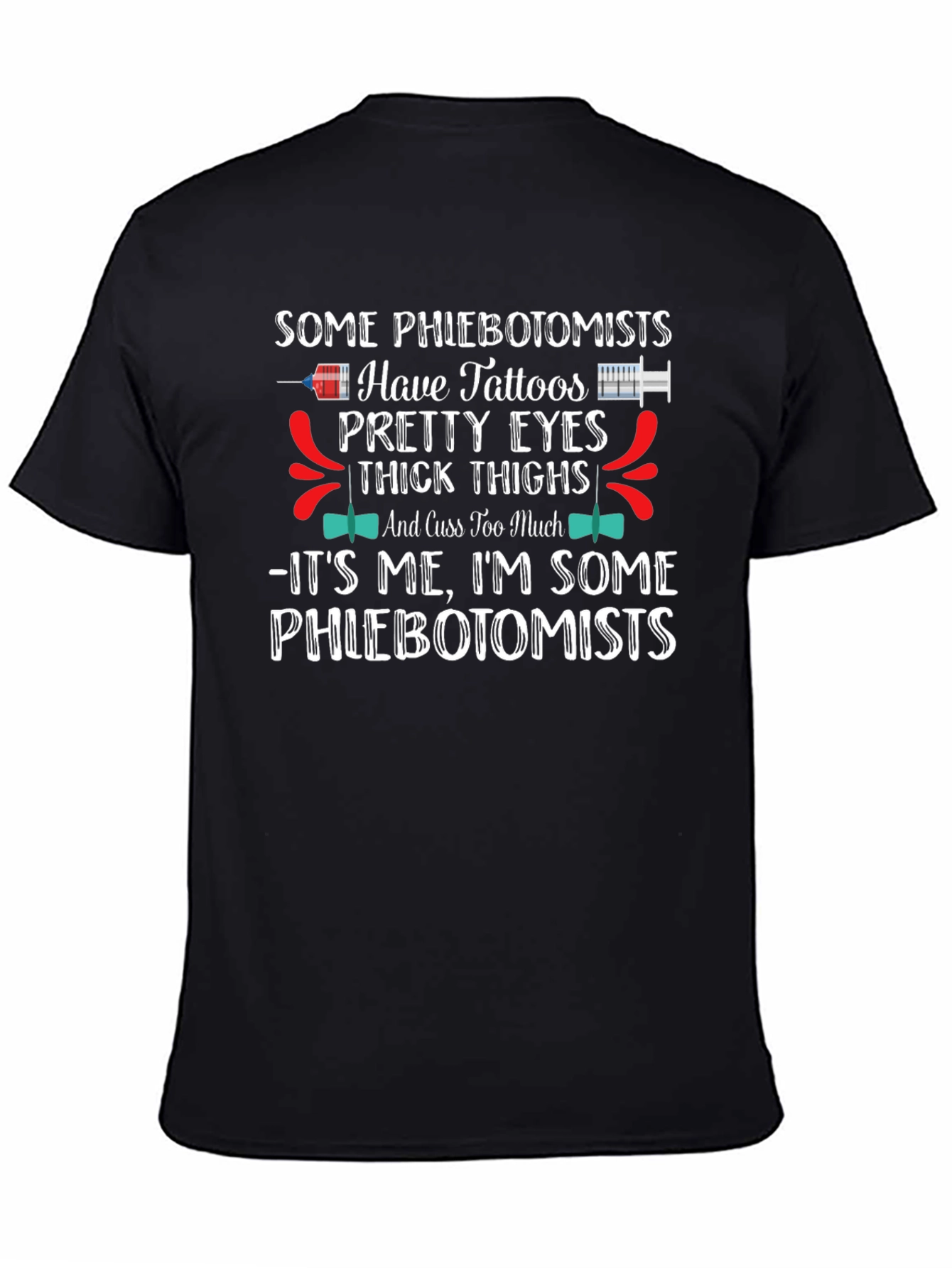 Black Phlebotomist Tattooed Graphic Tee view 4