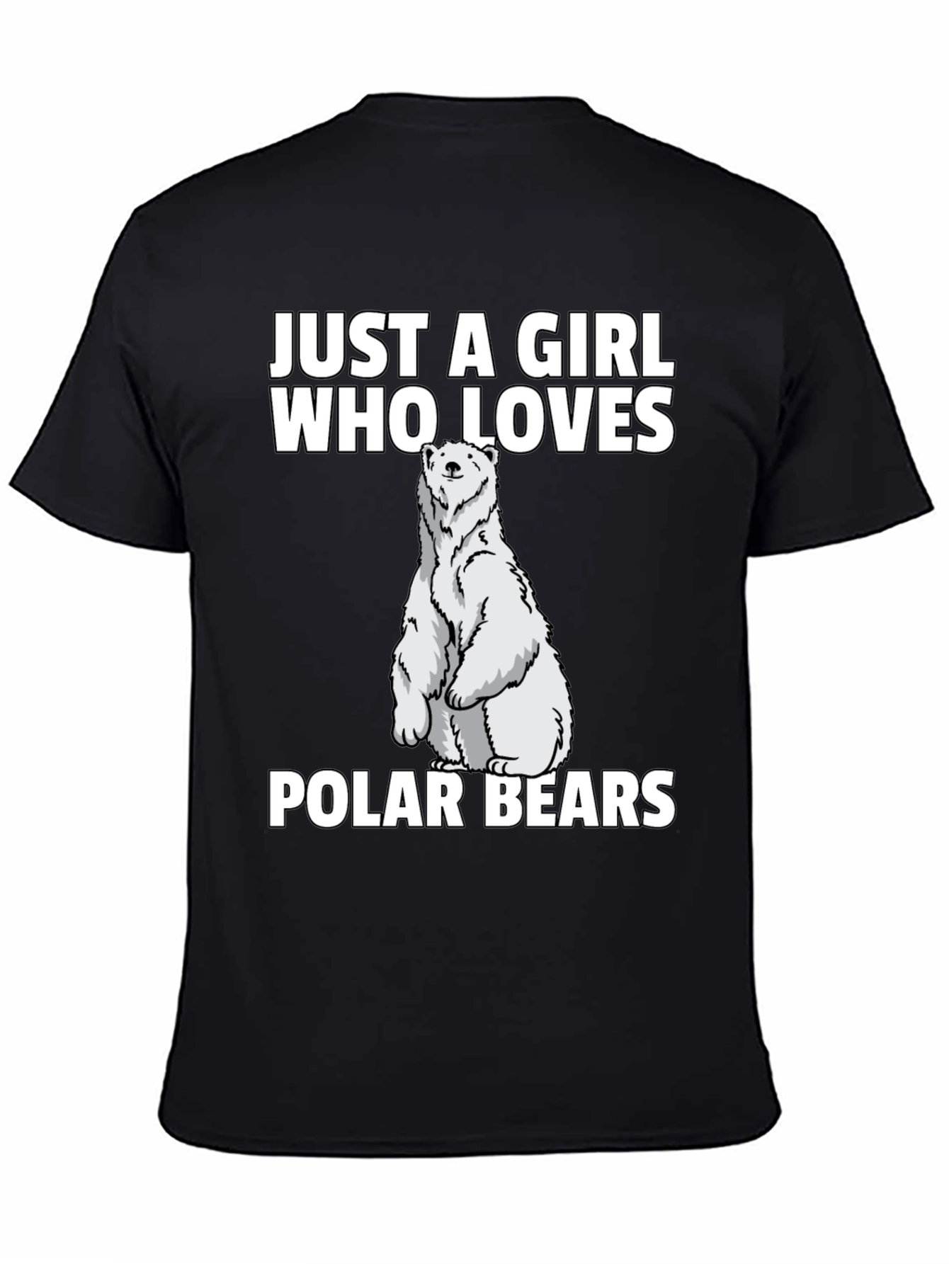 Black Girl Who Loves Polar Bears T-Shirt view 4