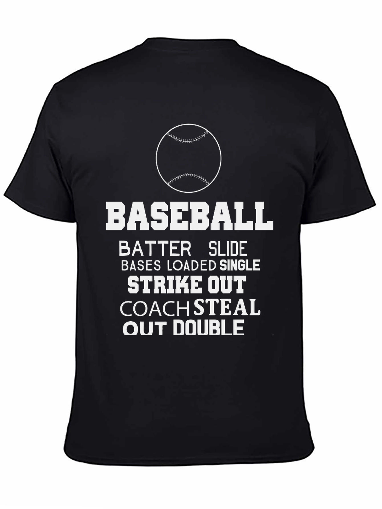 Black Baseball Graphic T-Shirt - Batter Up! view 4