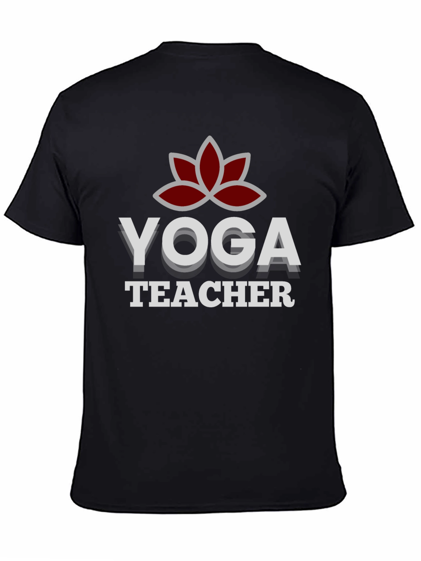 Black Yoga Teacher Graphic Tee - Black Cotton Blend view 4
