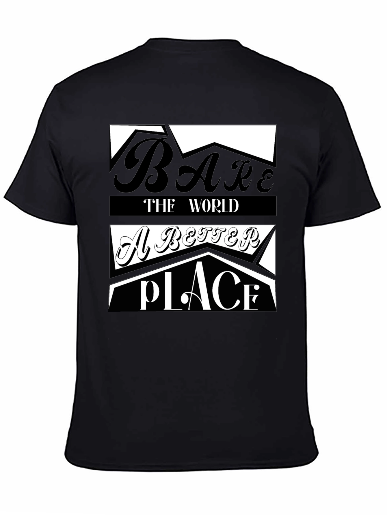 Black Make the World a Better Place Graphic Tee view 4