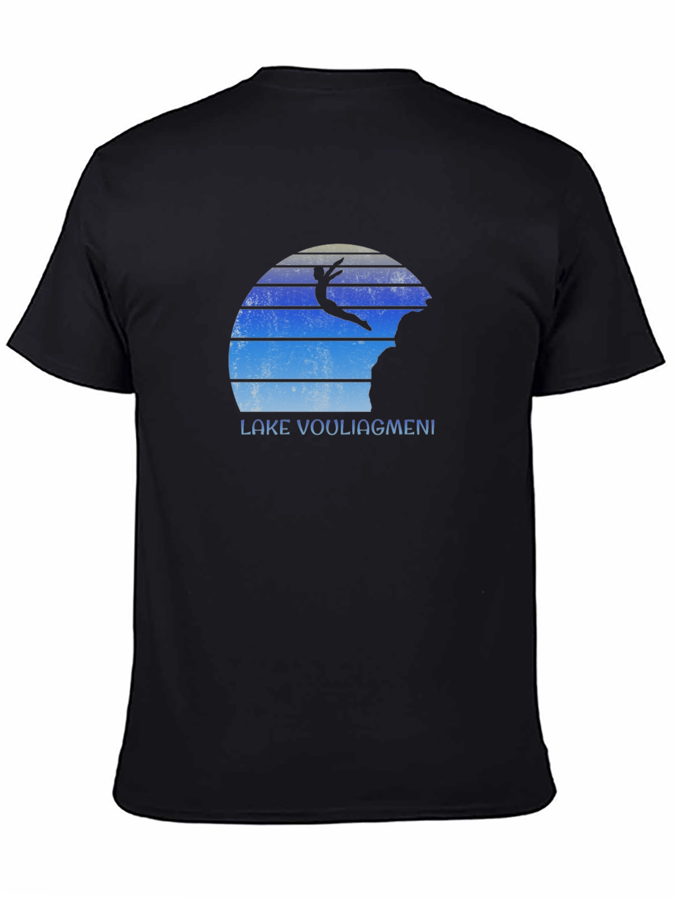 Black Lake Vouliagmeni Diver Black T-Shirt view 4