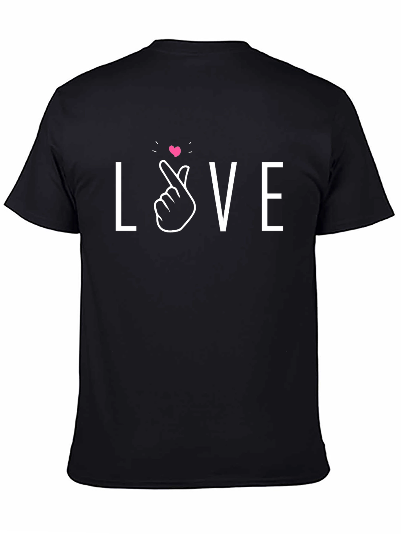 Black Love Gesture Graphic Tee - Trendy Black Shirt view 4