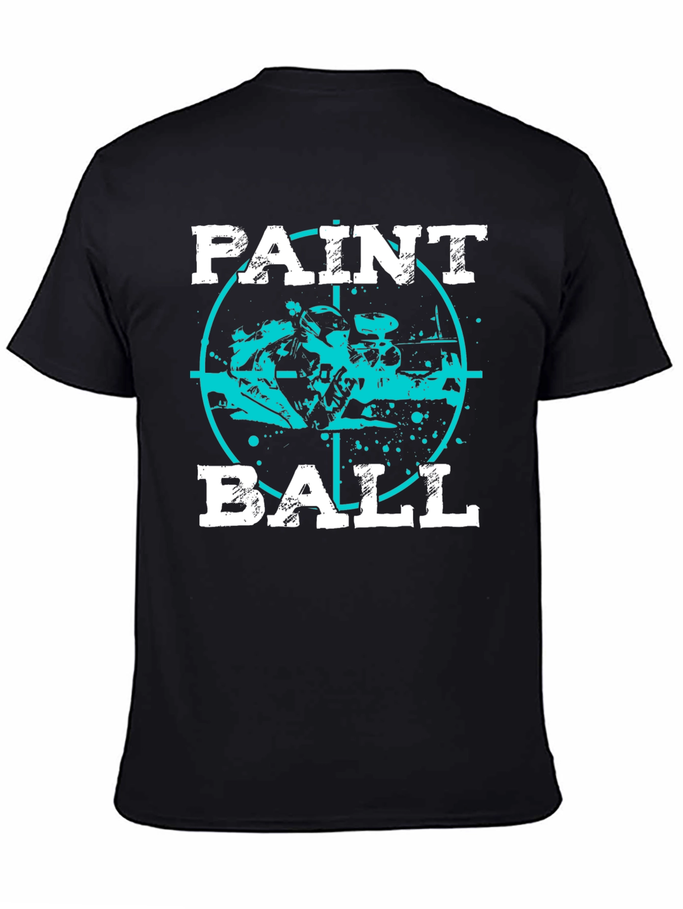 Black Paintball Target Graphic T-Shirt view 4
