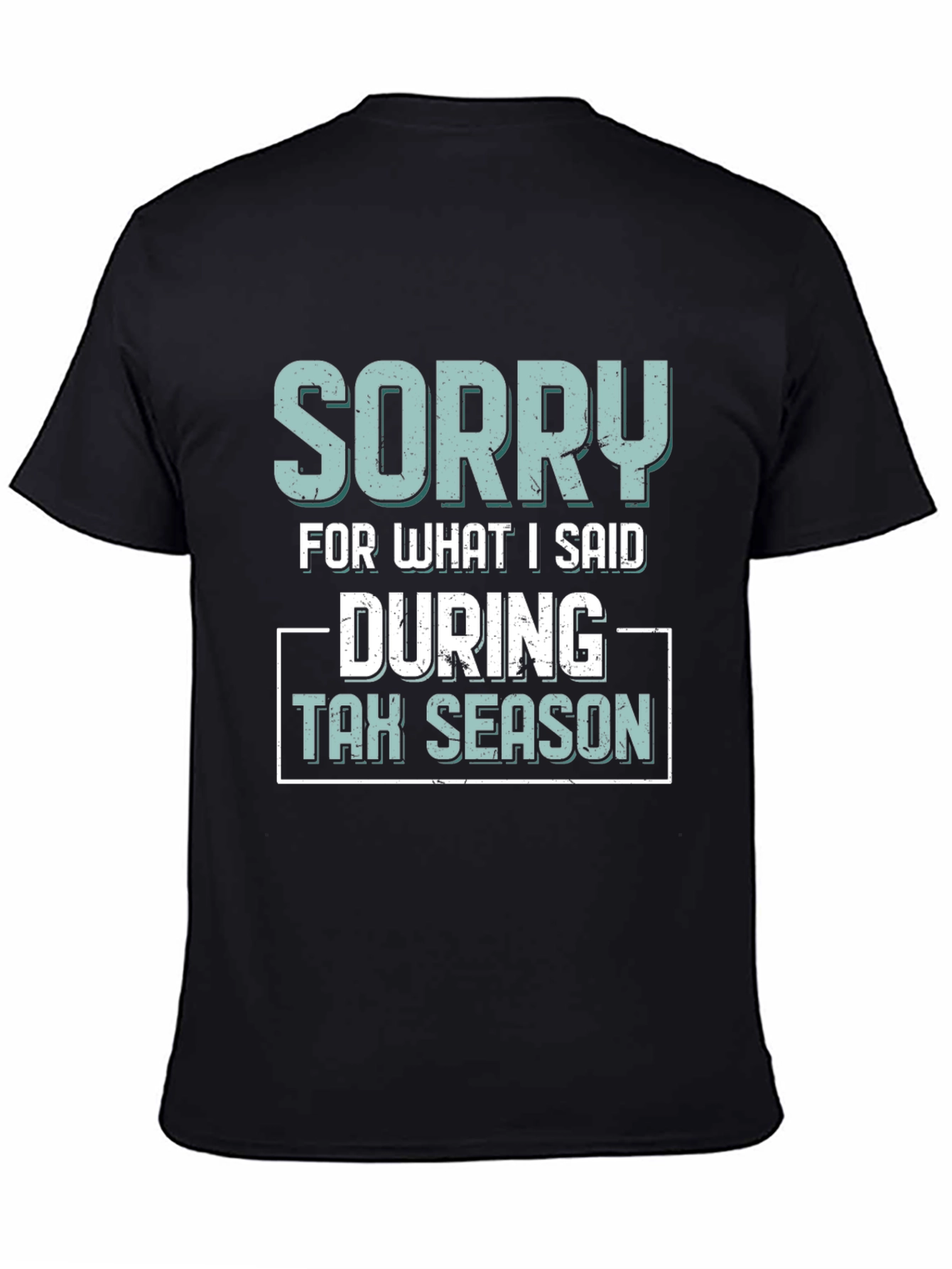 Black Sorry for What I Said During Tax Season T-Shirt view 4