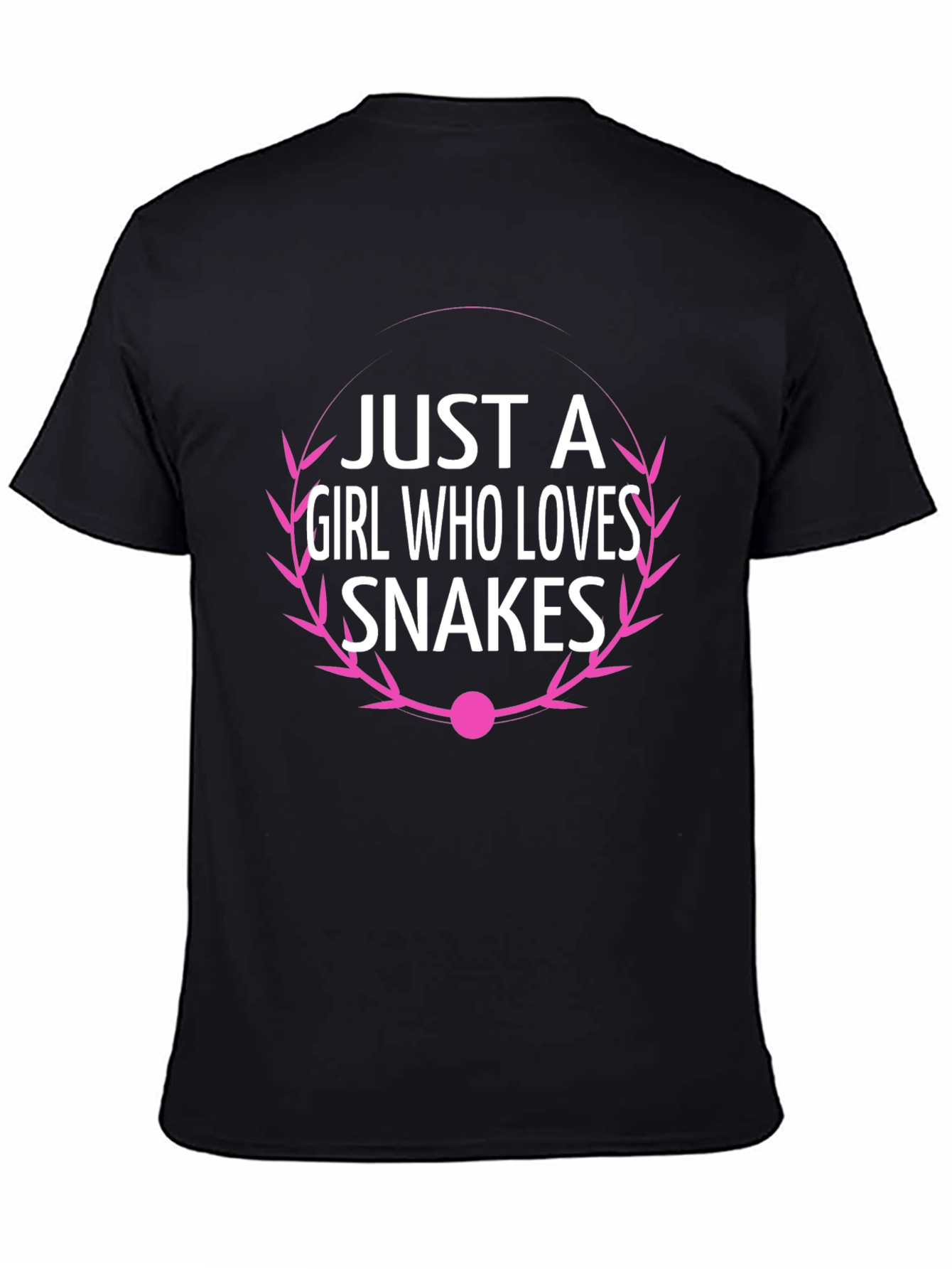 Black Just A Girl Who Loves Snakes T-Shirt view 4