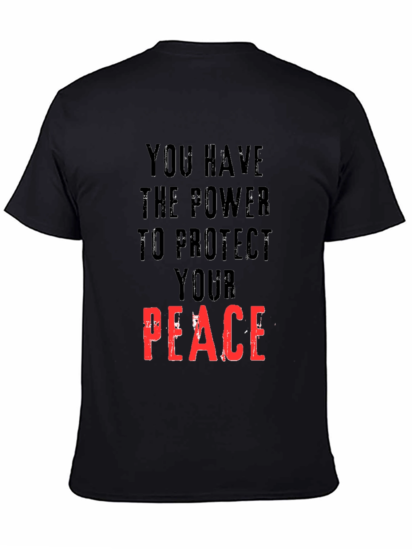 Black Power to Protect Peace Graphic Tee - Black view 4