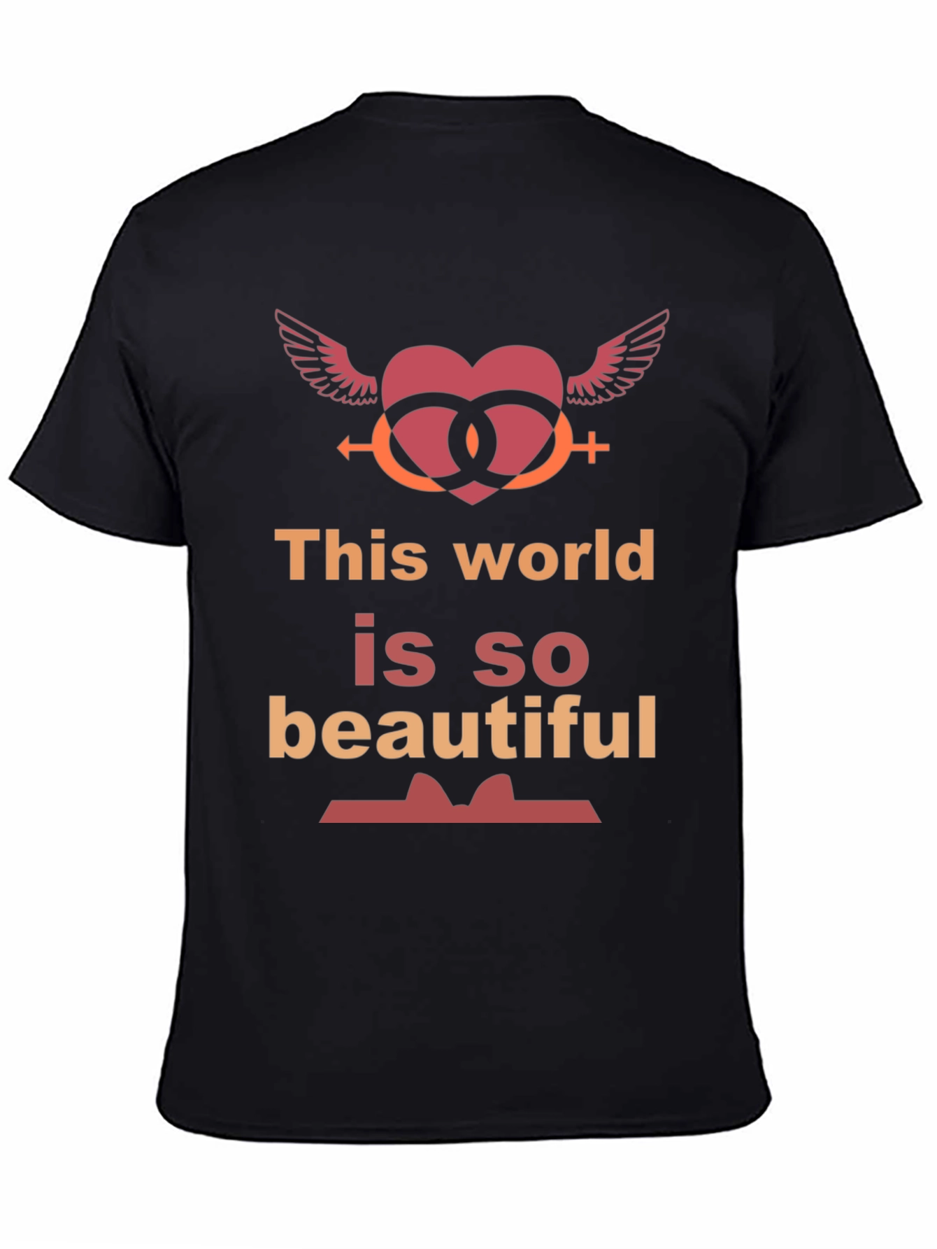 Black This World Is So Beautiful Graphic T-Shirt view 4