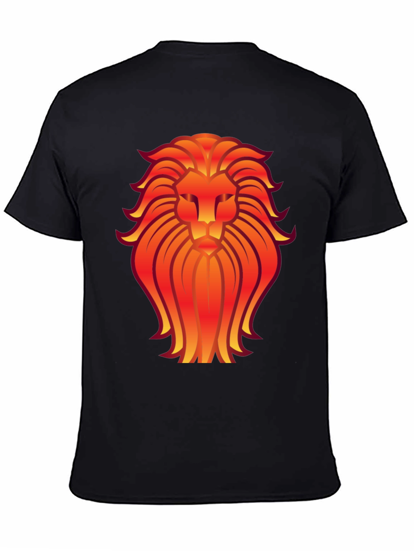 Black Fiery Lion Graphic Tee - Bold & Stylish view 4