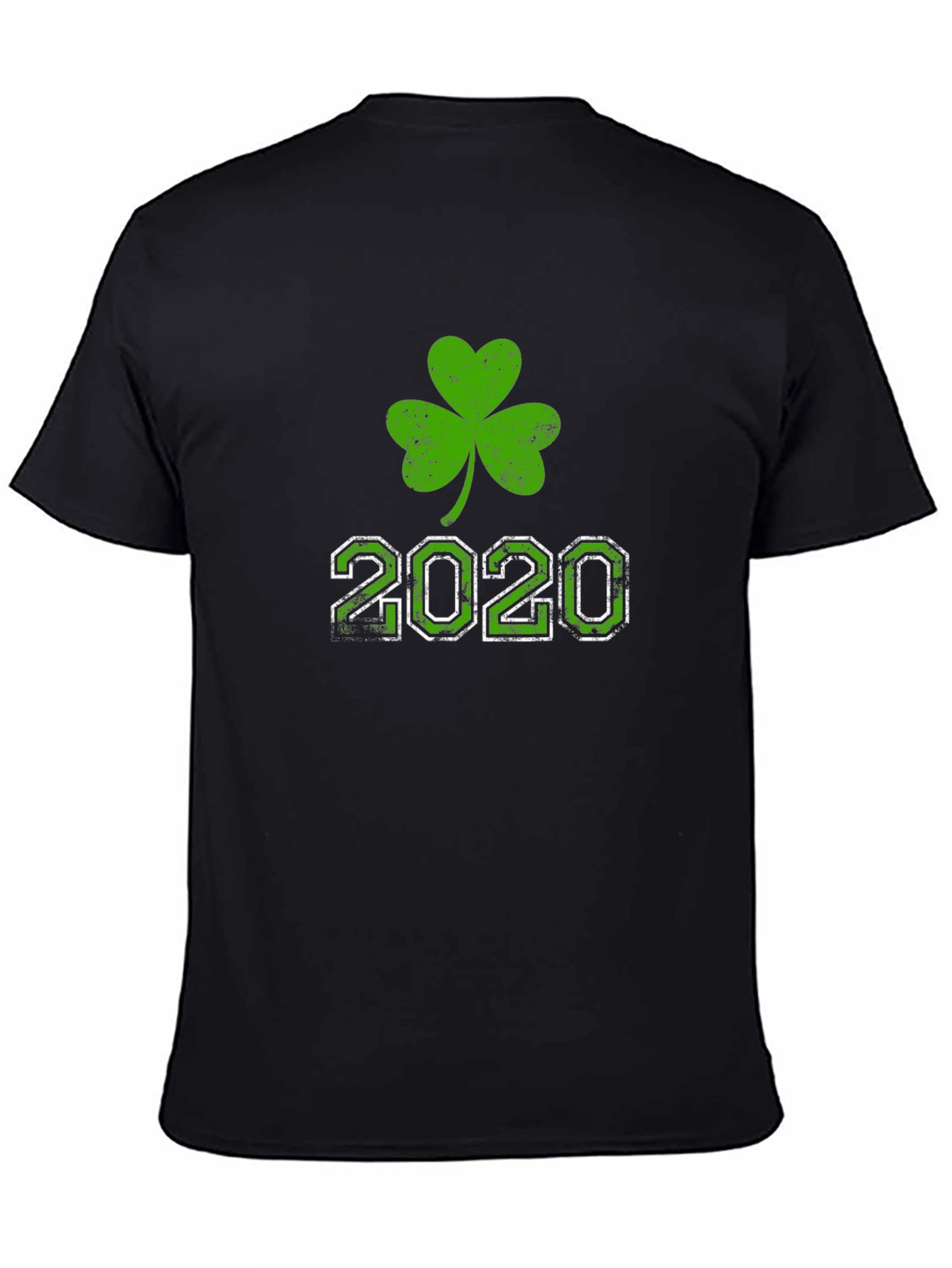 Black St. Patrick's Day 2020 Shamrock Graphic Tee view 4