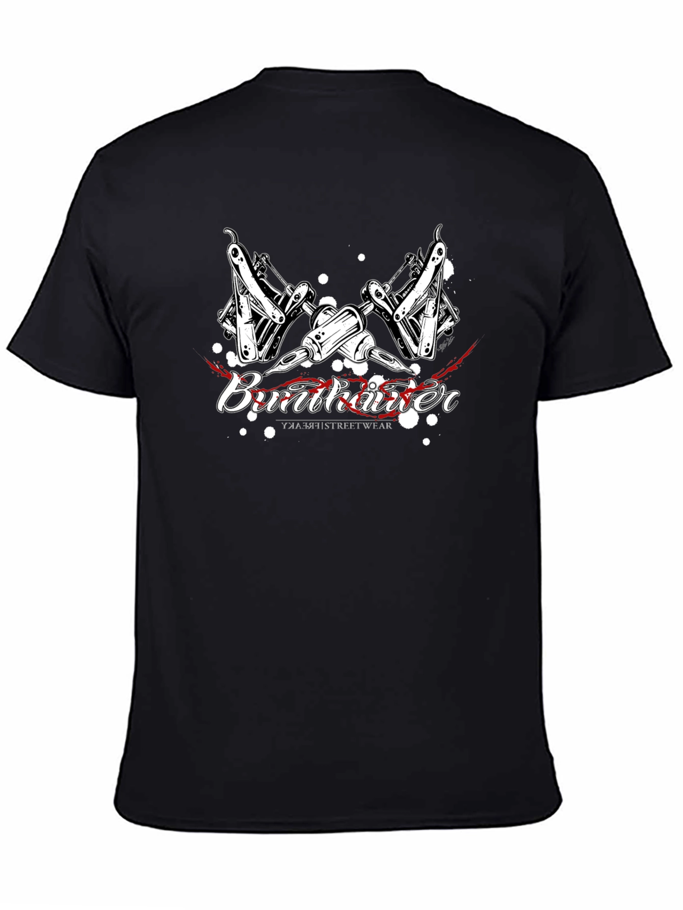 Black Urban Barber Graphic Print T-Shirt view 4