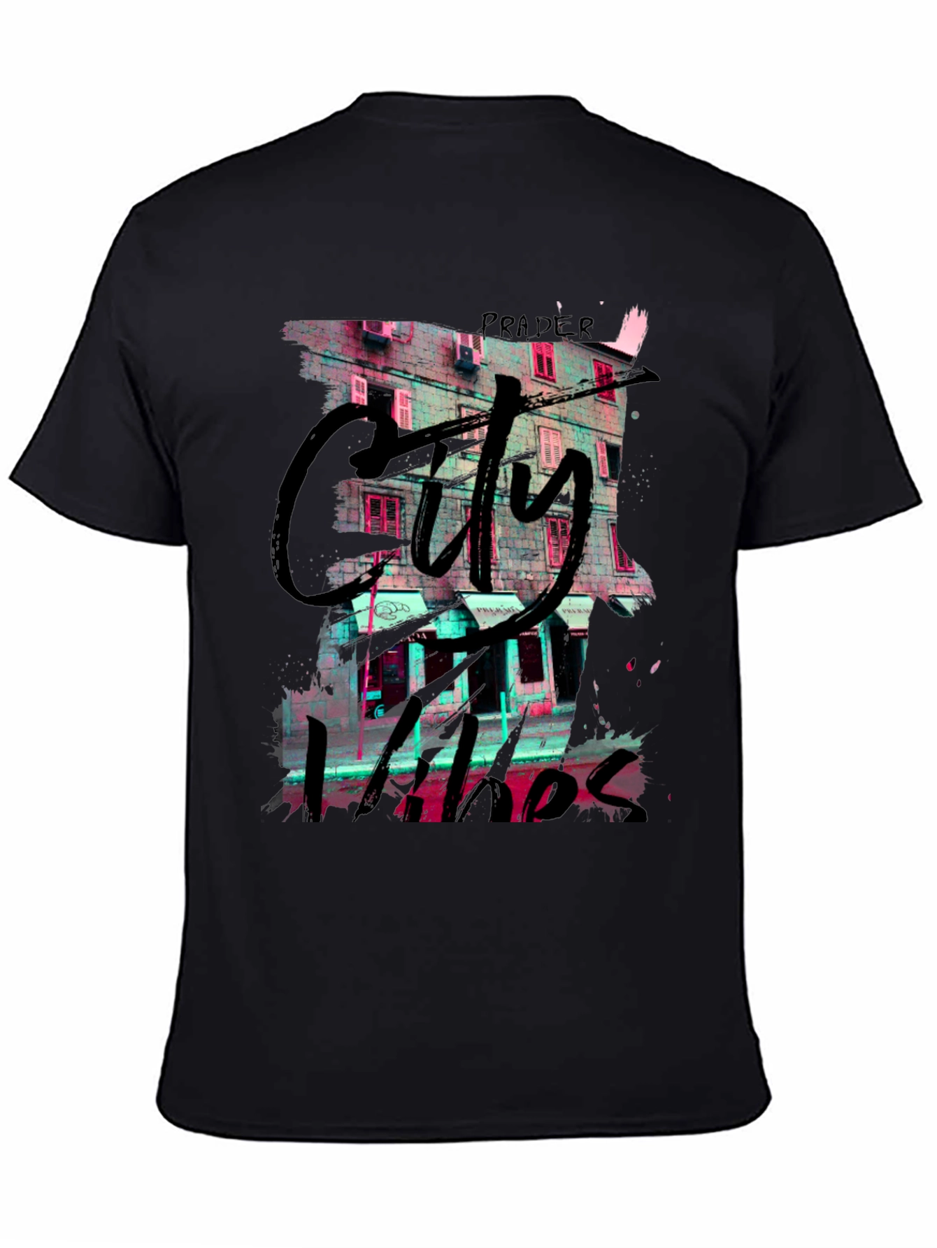 Black City Vibes Graphic T-Shirt - Black view 4
