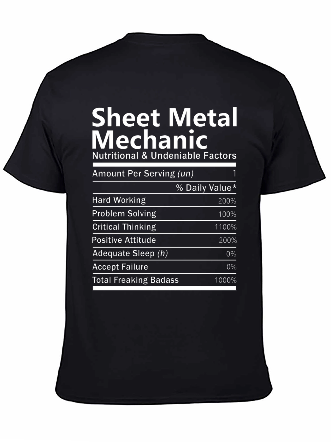 Black Sheet Metal Mechanic Novelty T-Shirt view 4