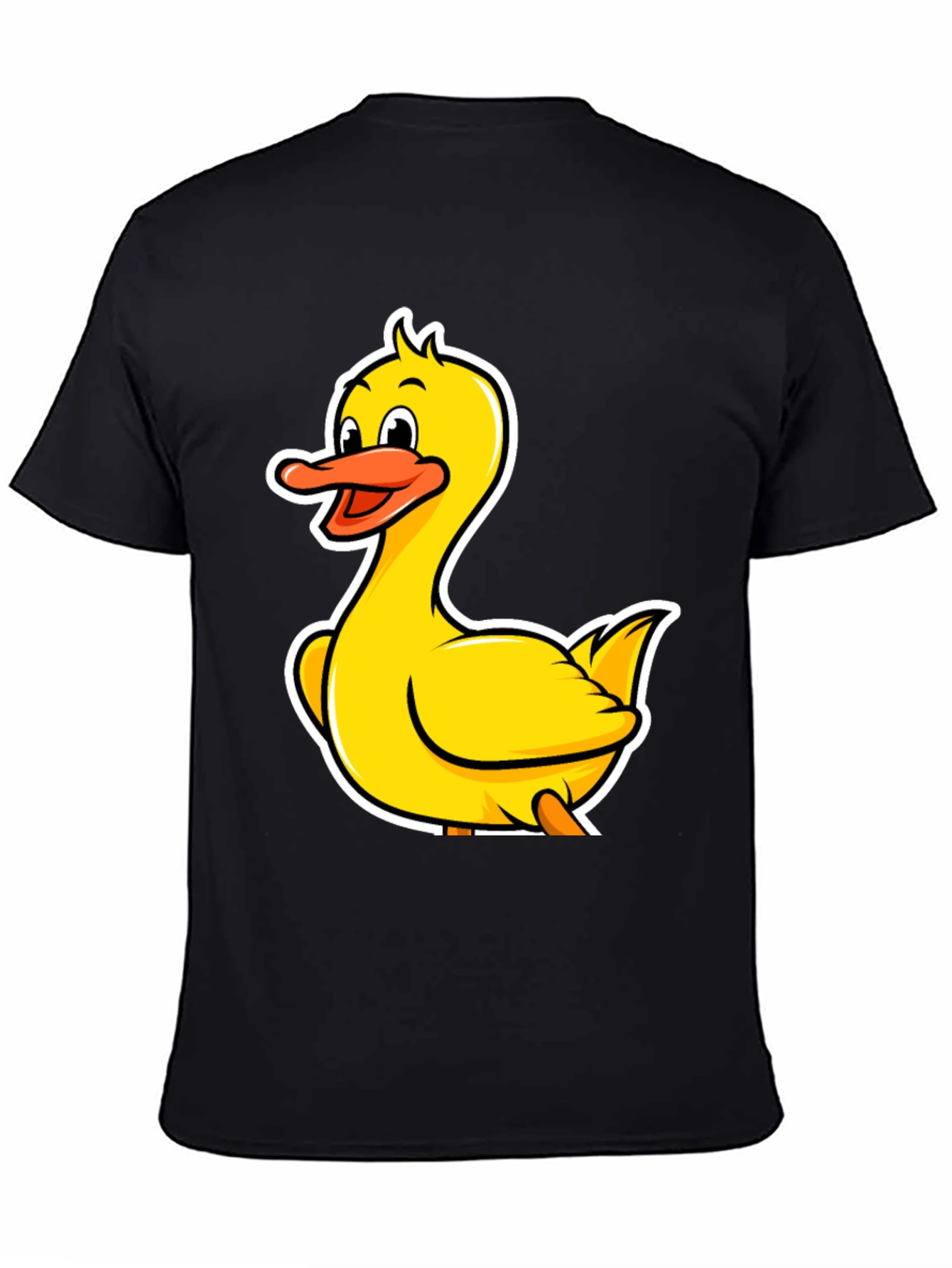 Black Duck Cartoon Black T-Shirt view 4