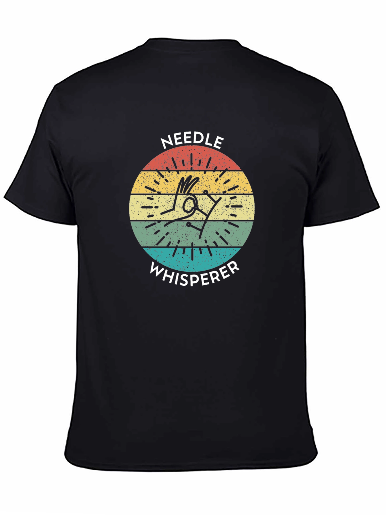 Black Needle Whisperer Graphic T-Shirt - Black view 4
