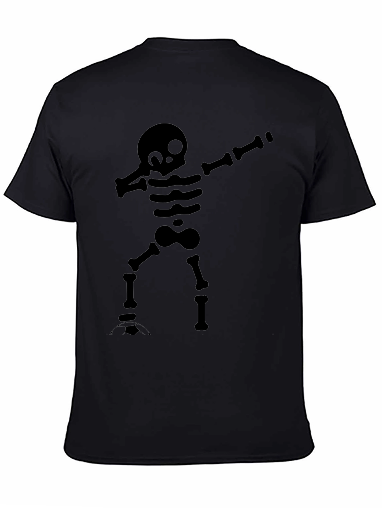 Black Skeleton Dab T-Shirt - Funny Halloween Tee view 4