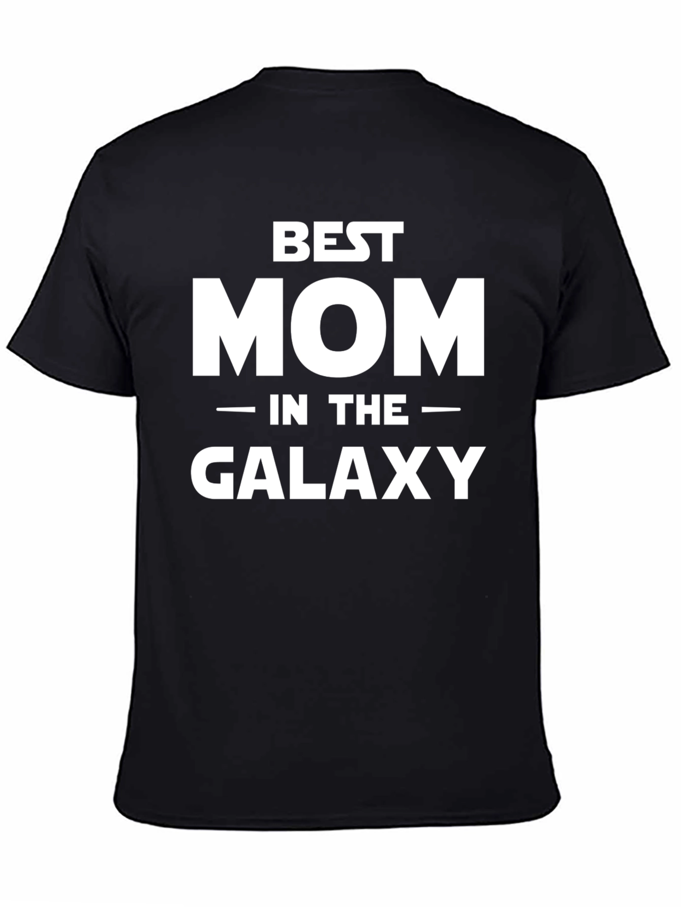 Black Best Mom in the Galaxy T-Shirt - Black view 4
