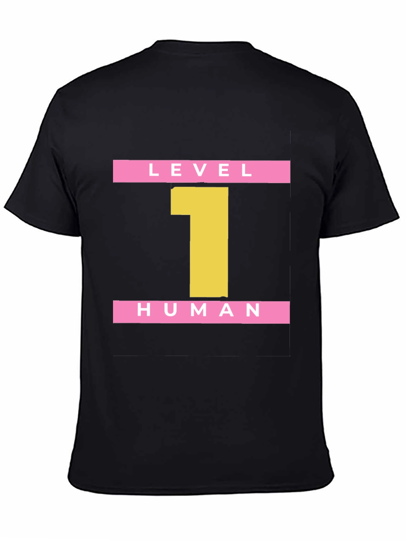Black Level 1 Human Black Graphic Tee view 4