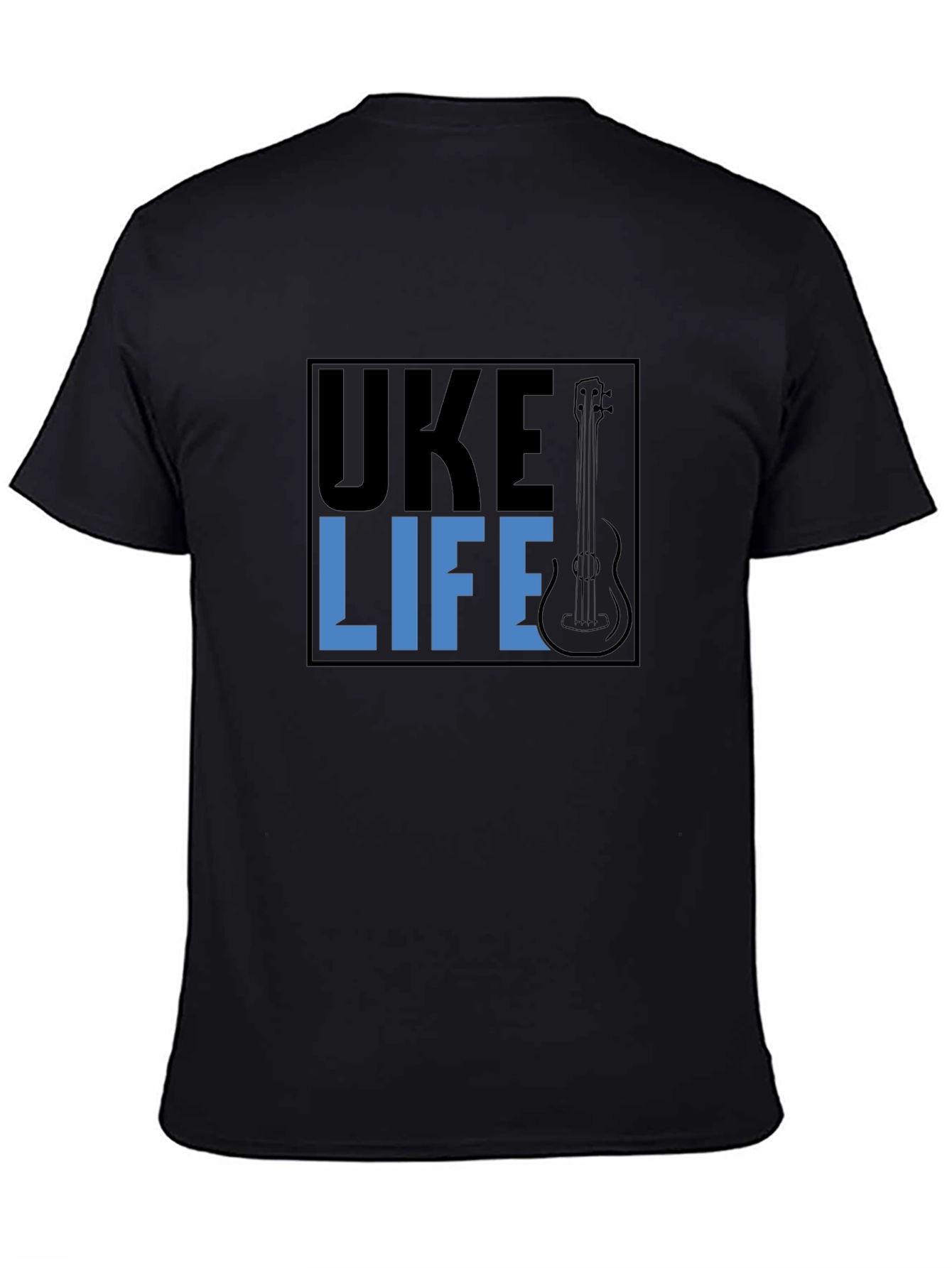 Black Uke Life Graphic T-Shirt - Ukulele Lover Tee view 4