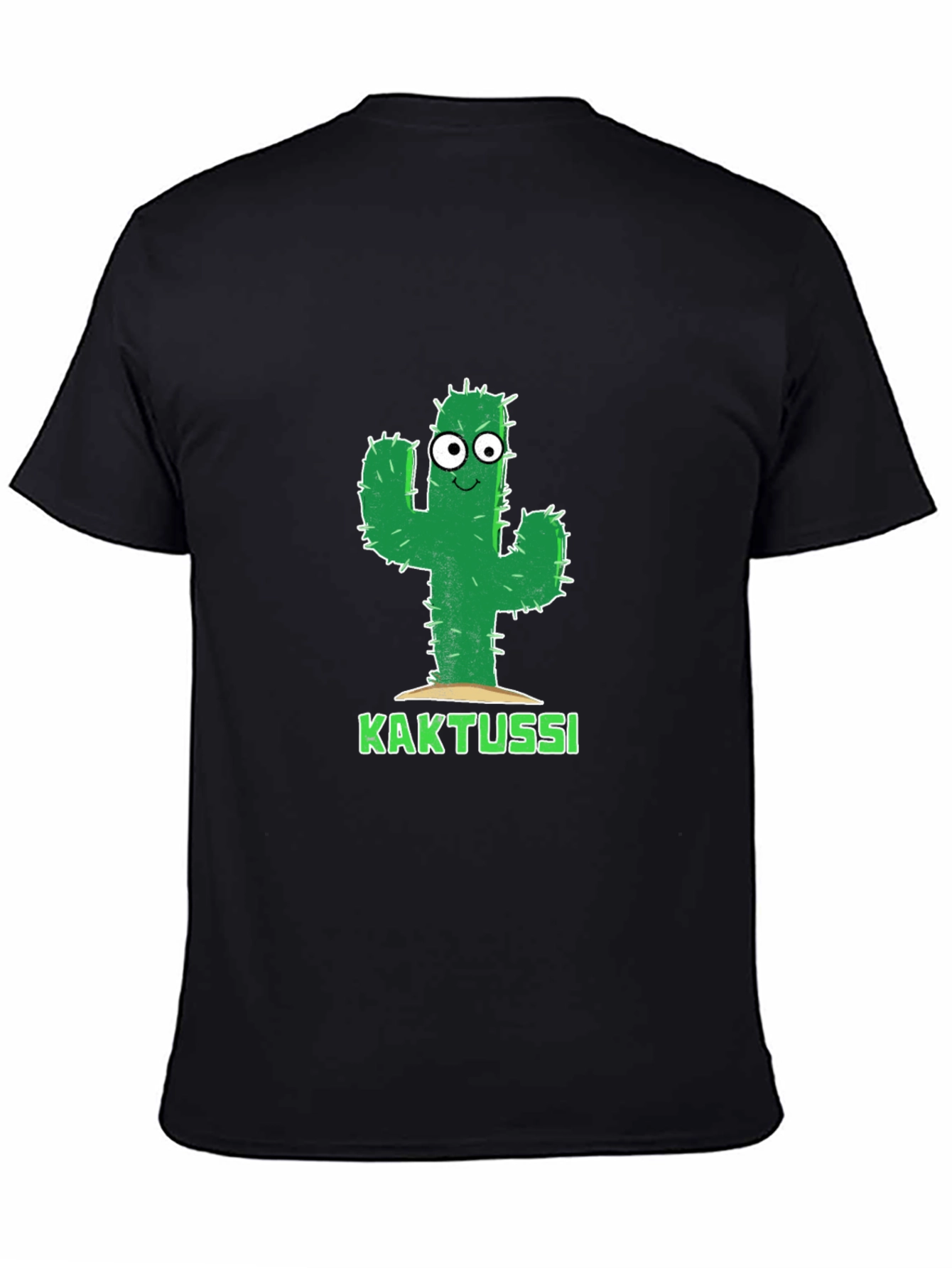 Black Funny Cactus T-Shirt - Kaktussi Design view 4