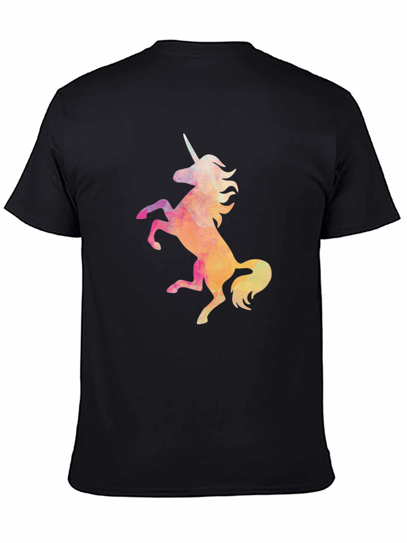 Black Unicorn Graphic Black T-Shirt view 4