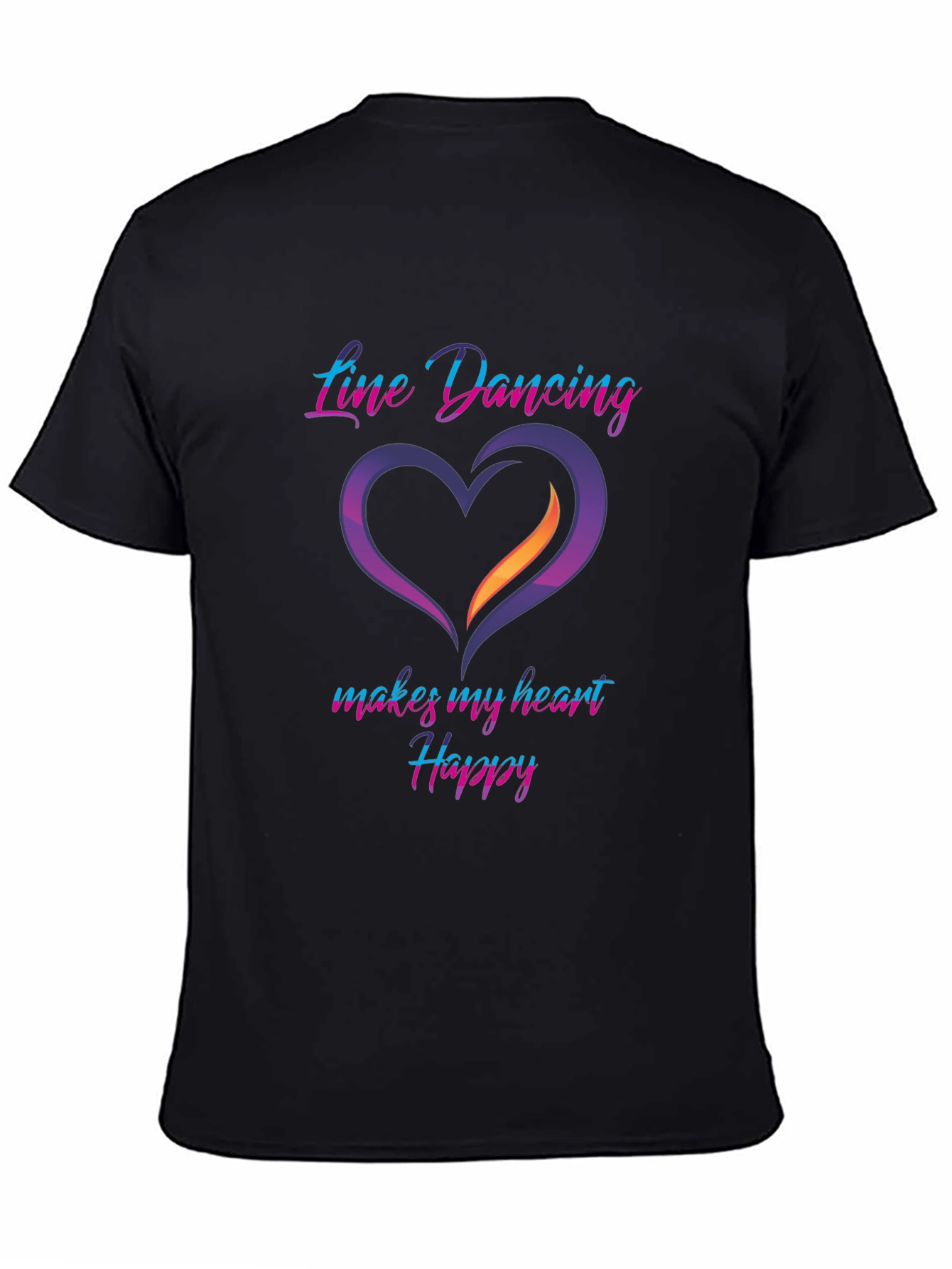 Black Line Dancing Heart T-Shirt view 4