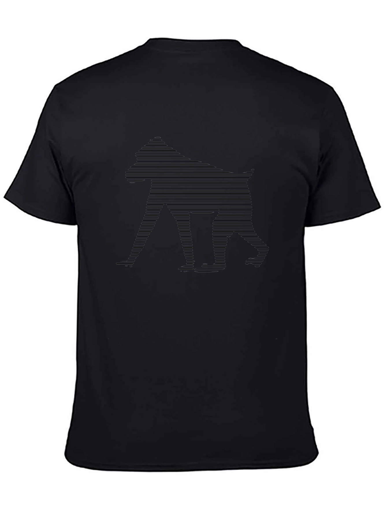 Black Modern Dog Silhouette Graphic Tee - Black view 4