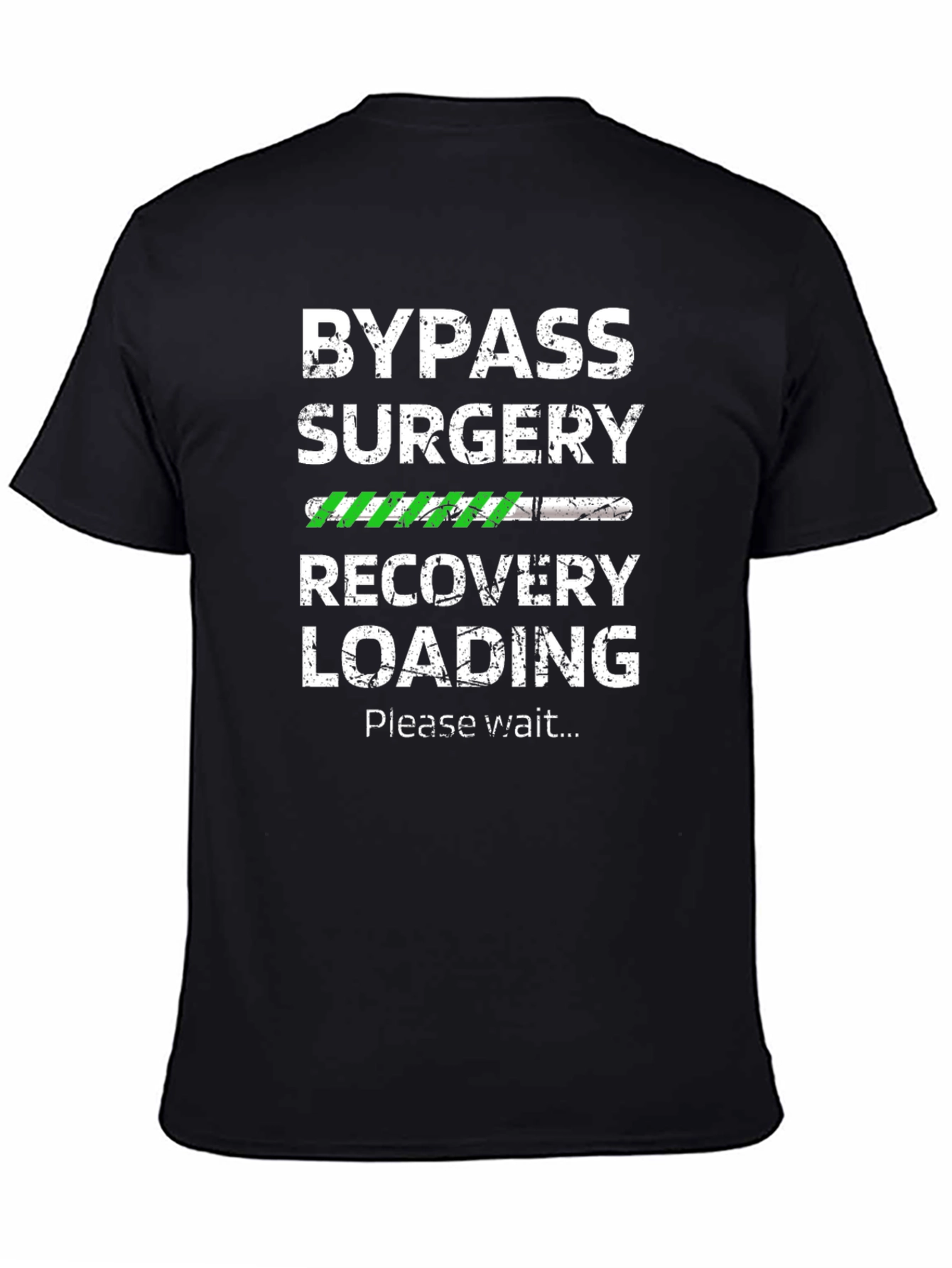 Black Bypass Surgery Recovery Loading Graphic T-Shirt view 4